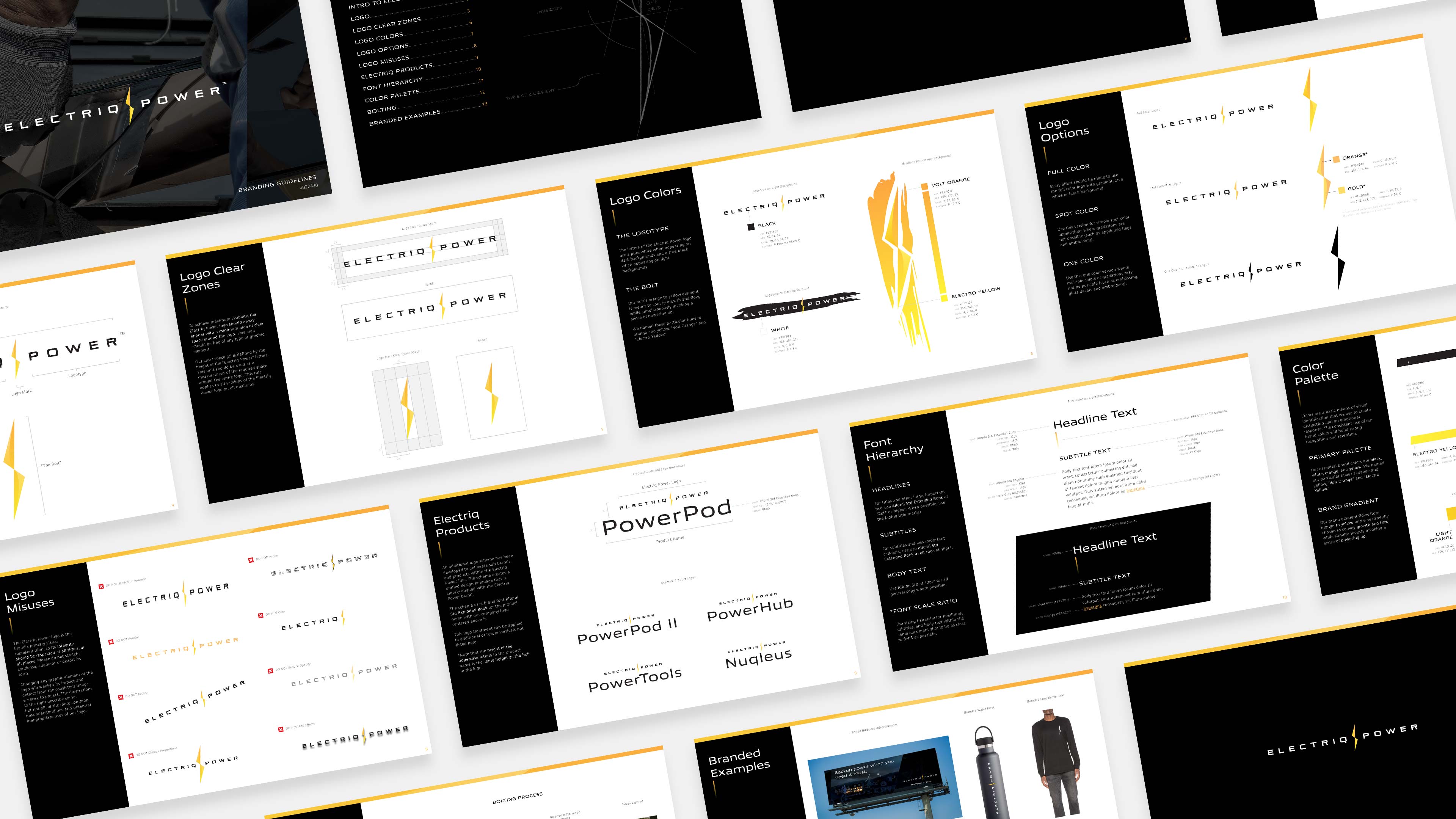 Pages from the Electriq Power Brand Guide