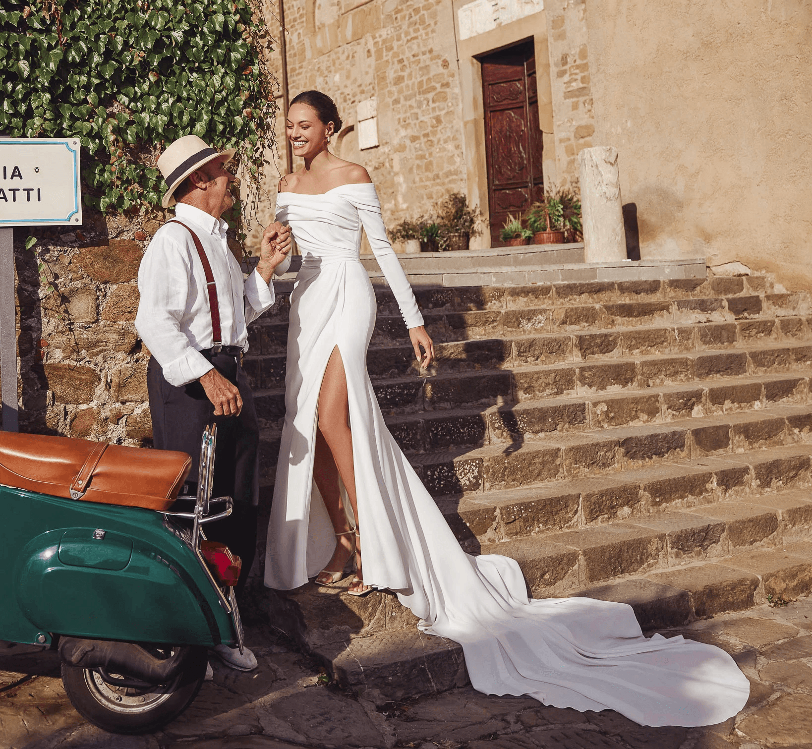 Brautkleid mit Ärmeln für Hochzeit und Standesamt