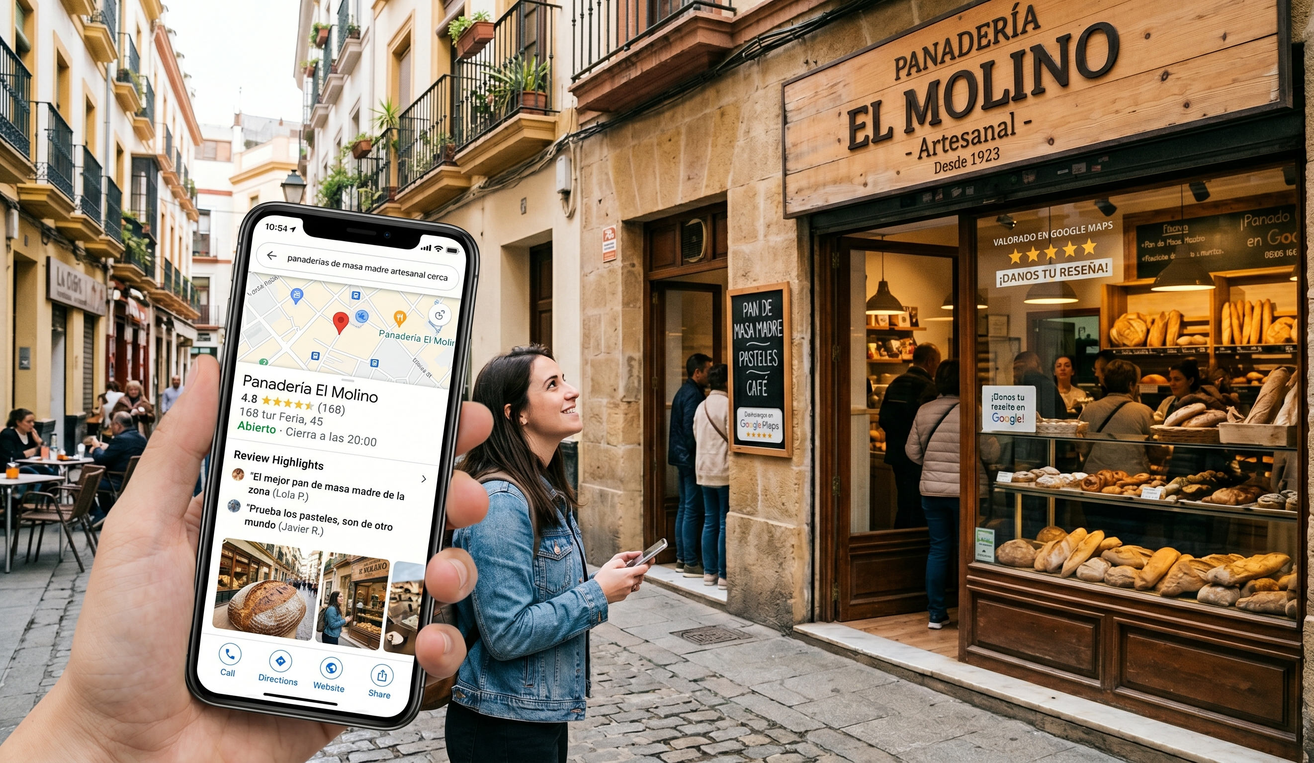 Busqueda de un negocio en google maps