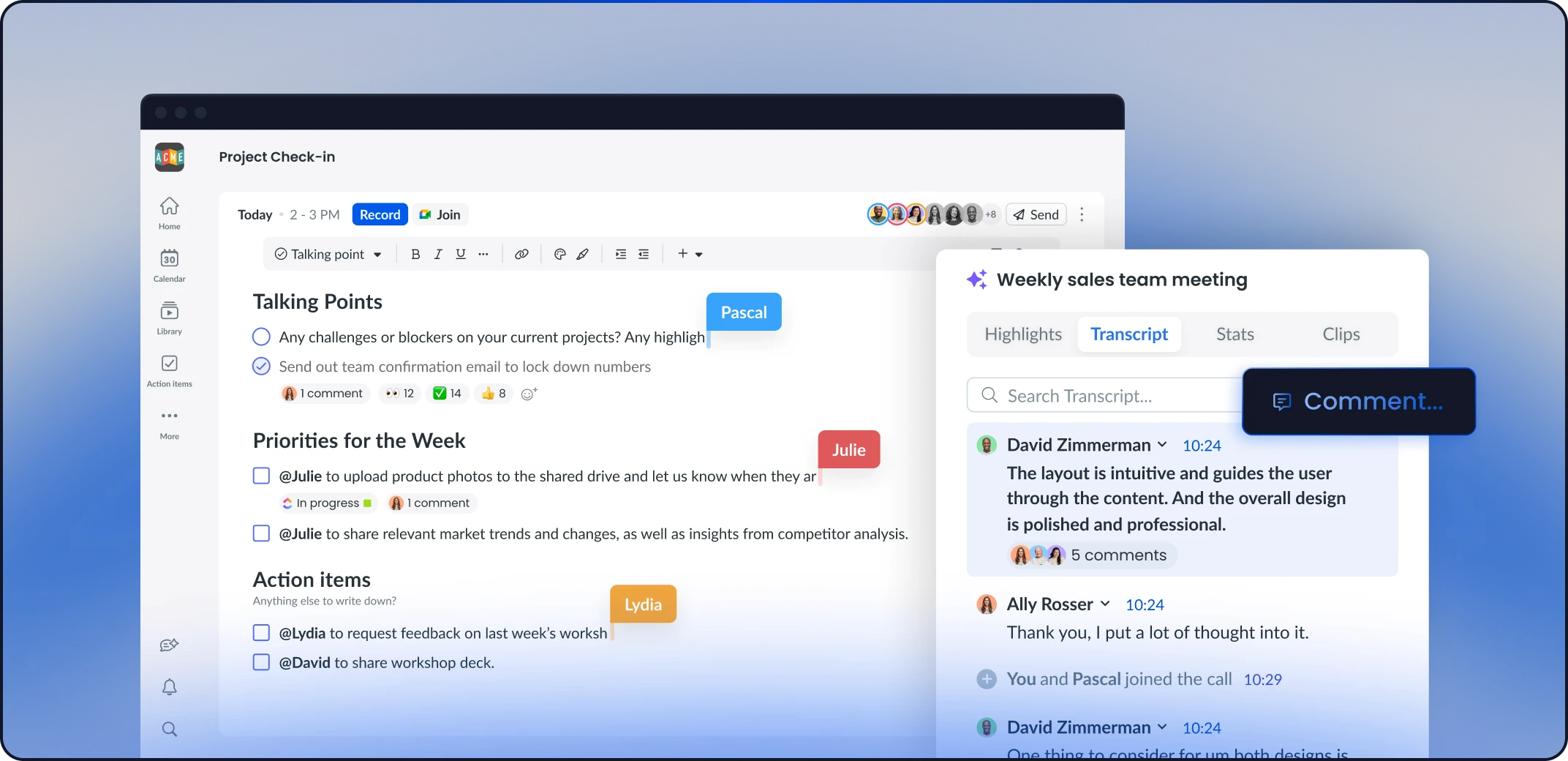 Fellow app screenshot