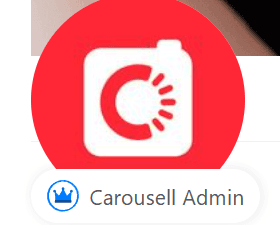 Carousell text with camera logo