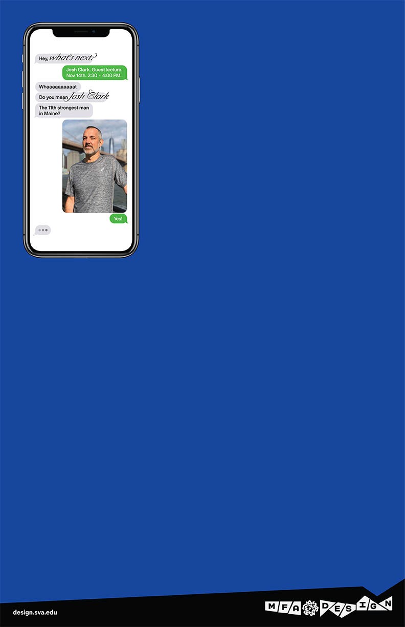 Josh Clark lecture poster