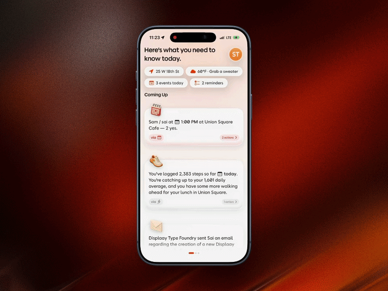 Sneak peek of the new daily briefing