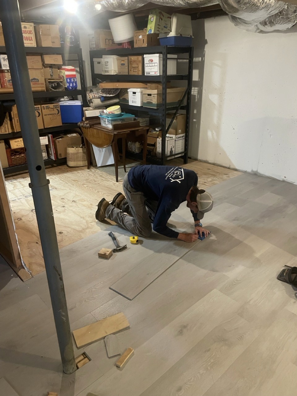 Before: Basement Flooring