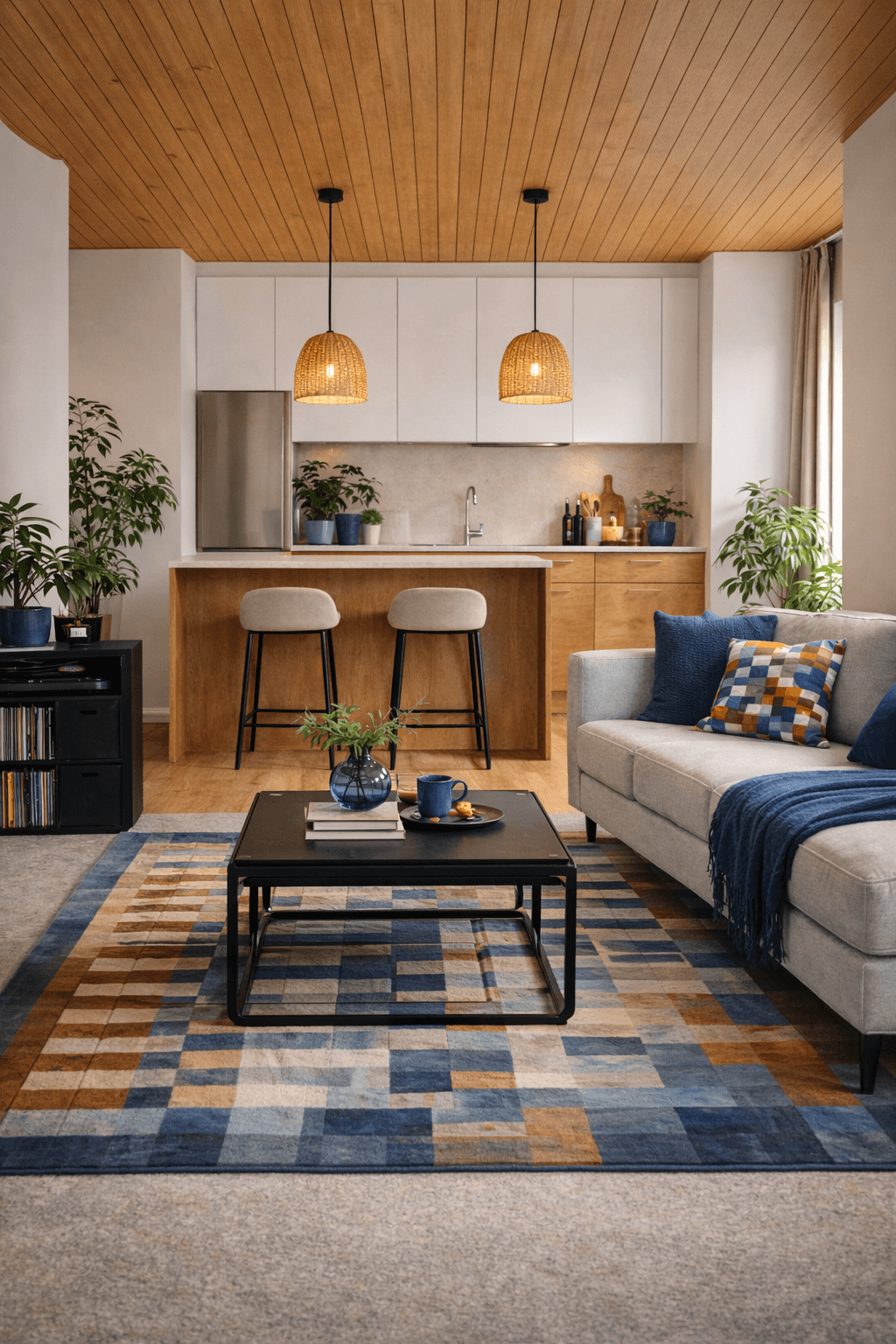 A serene outdoor seating area with two chairs, surrounded by lush greenery and a glassed-in structure.