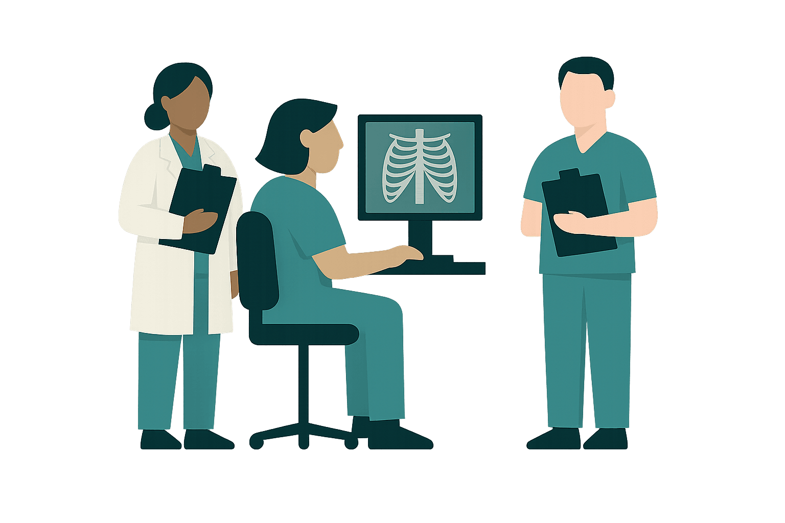 Medical professionals illustration