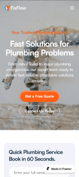 Fixflow Plumbing website