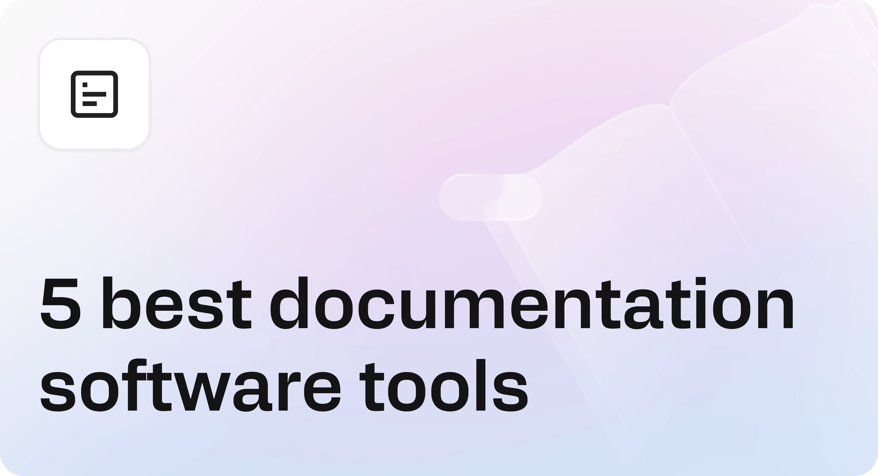 Helpview article cover showing the title “5 best documentation software tools for searchable docs.