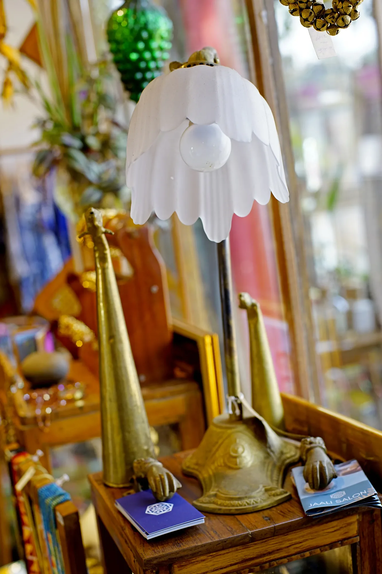 Lamp and brass