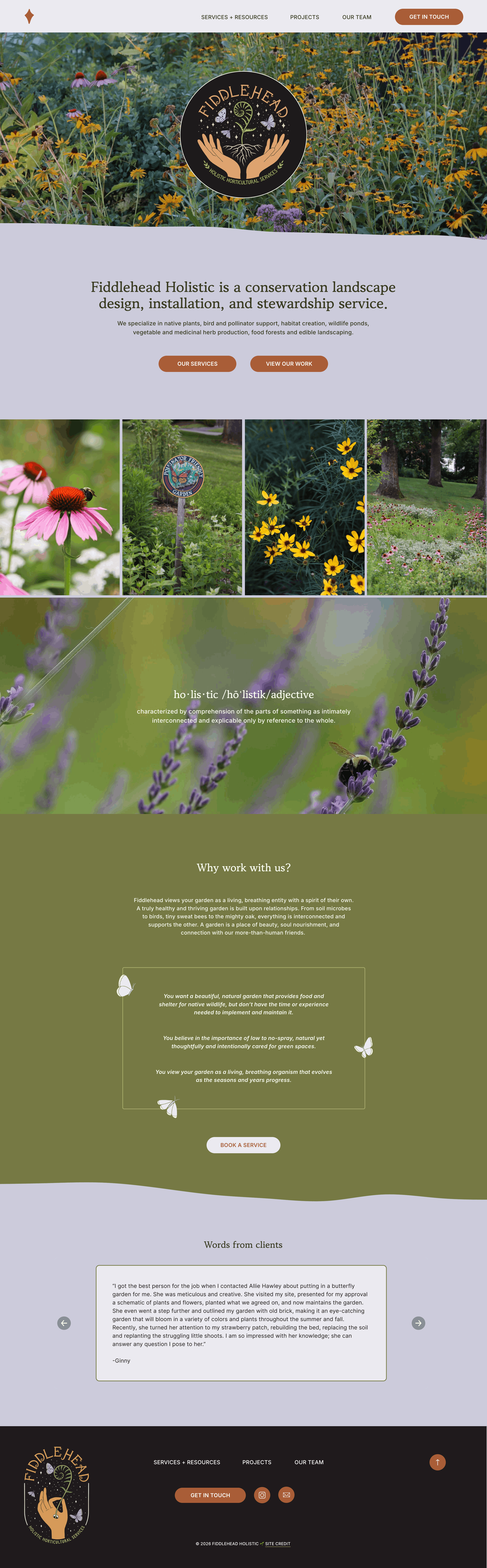 The redesign of the homepage
