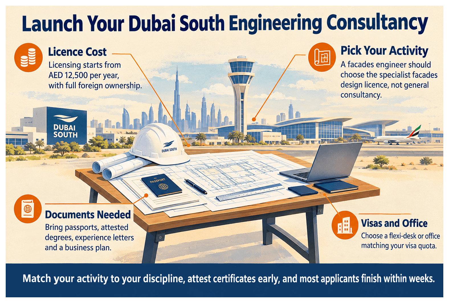 Infographic: How to Set Up an Engineering and Technical Consultancy Business in Dubai South