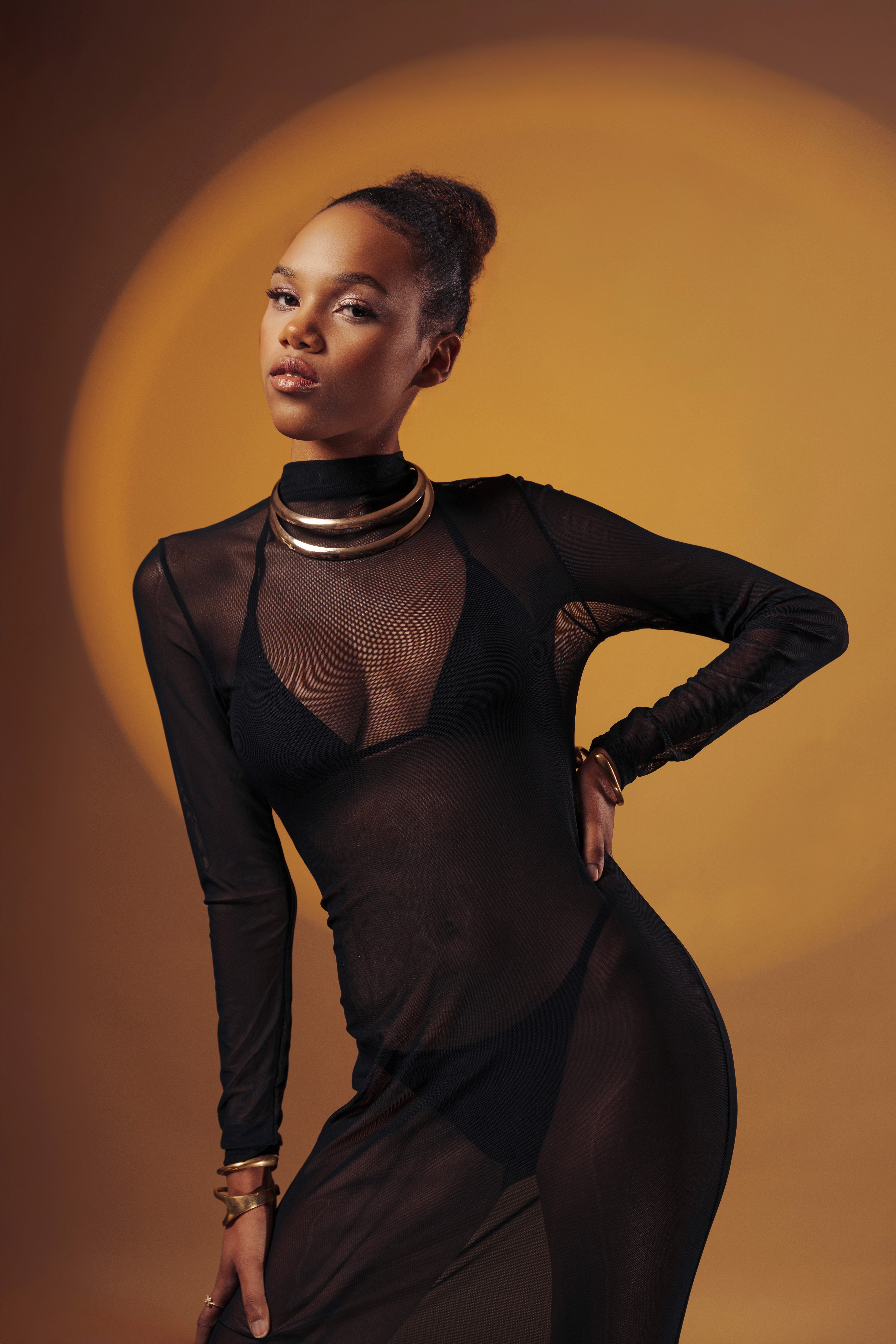 female fashion model in dress