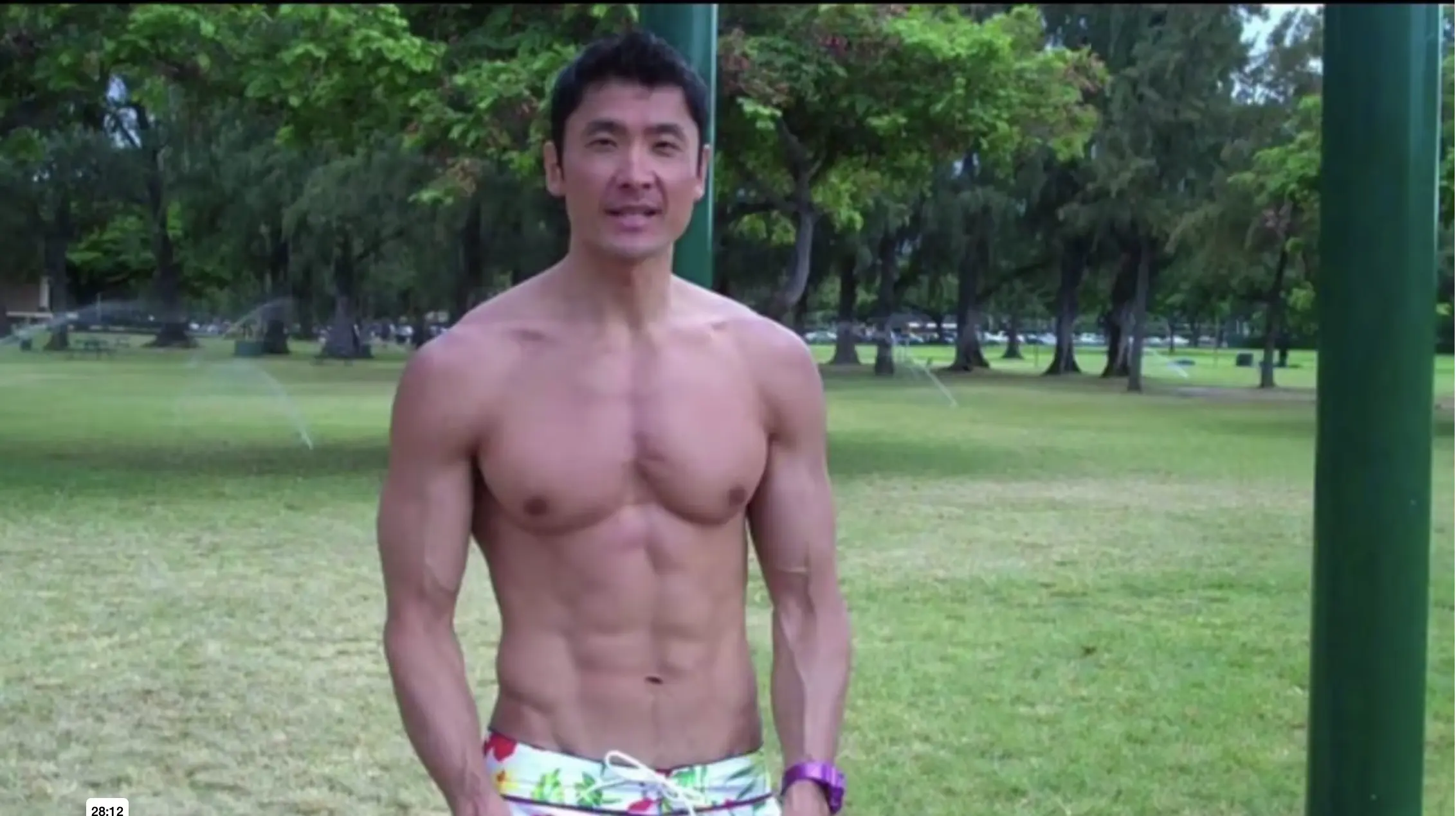 a photo of Shin's lean body