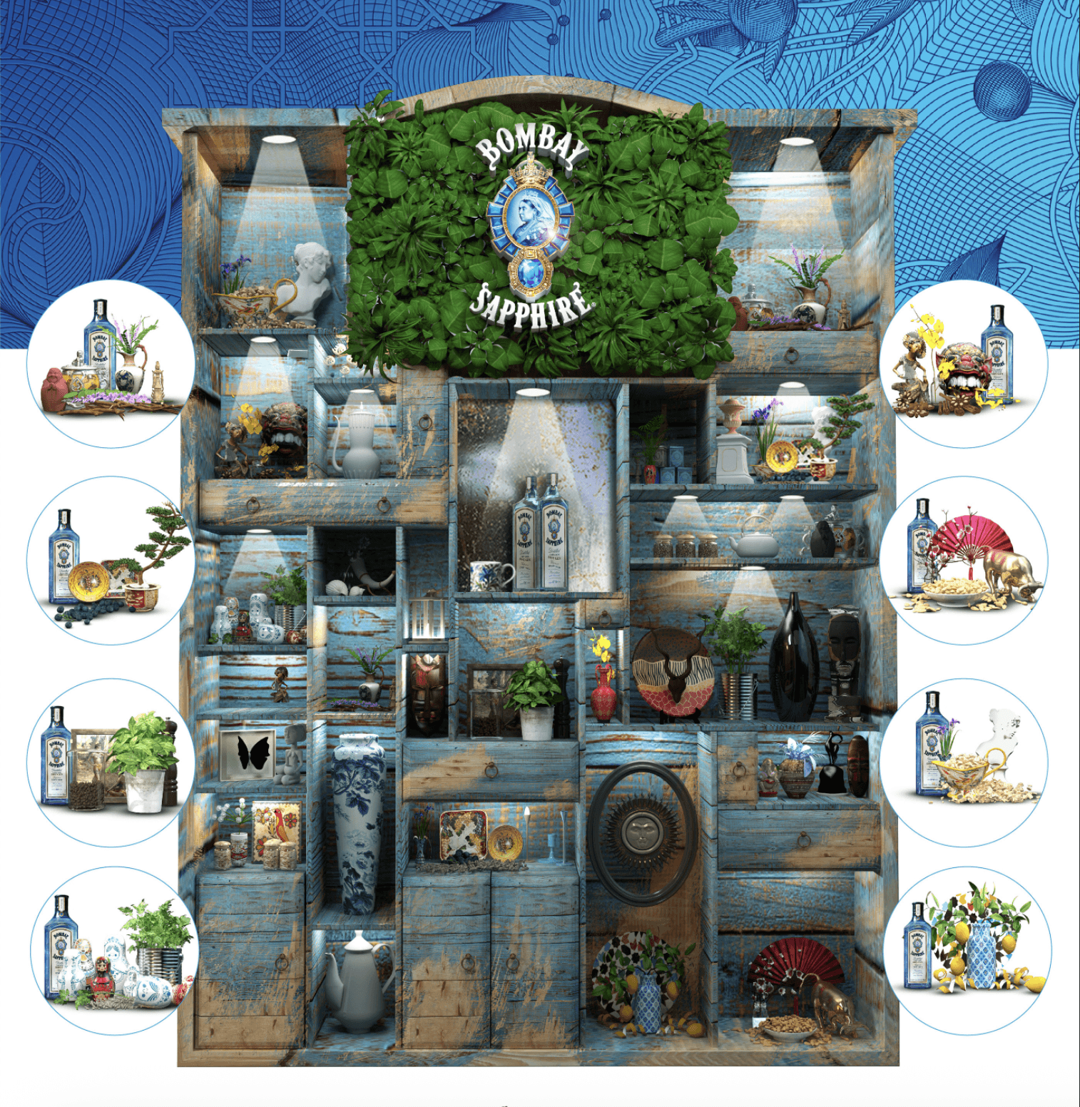 Black and white wave