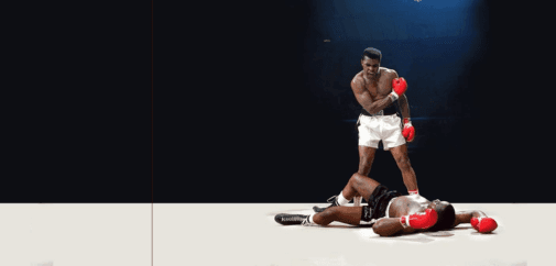 Man with surfing with paddle