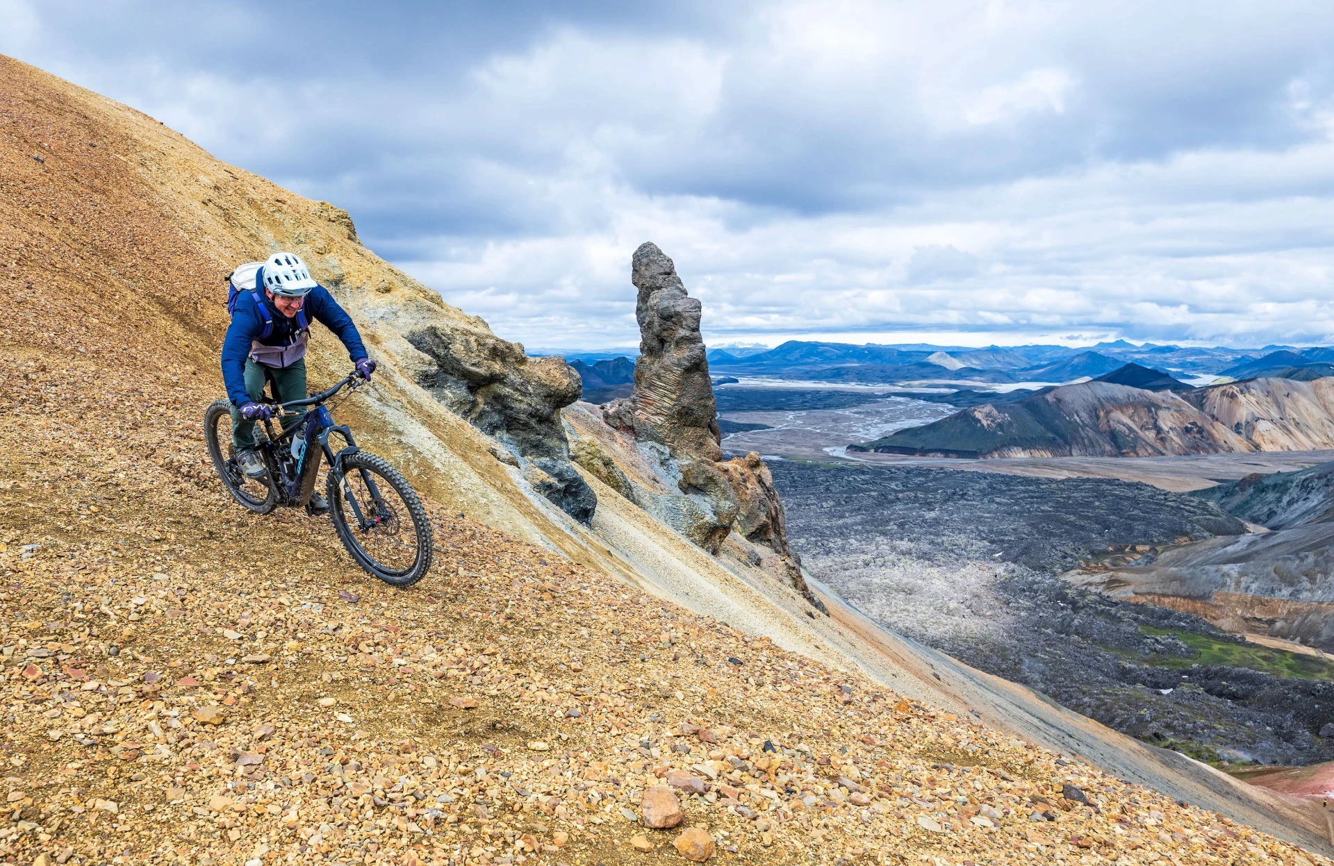 tobias woggon rides ebike in iceland