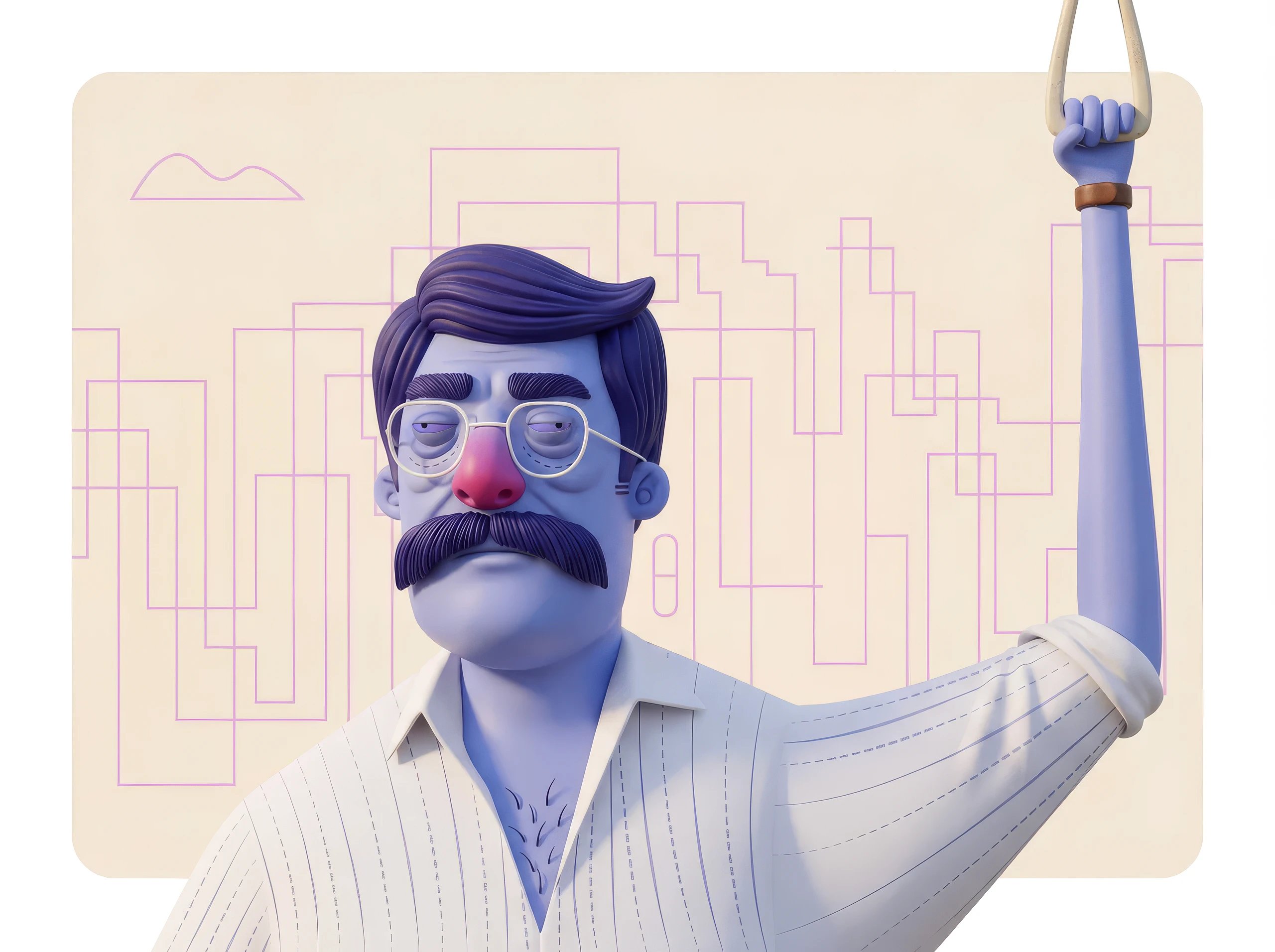 Man on public transport