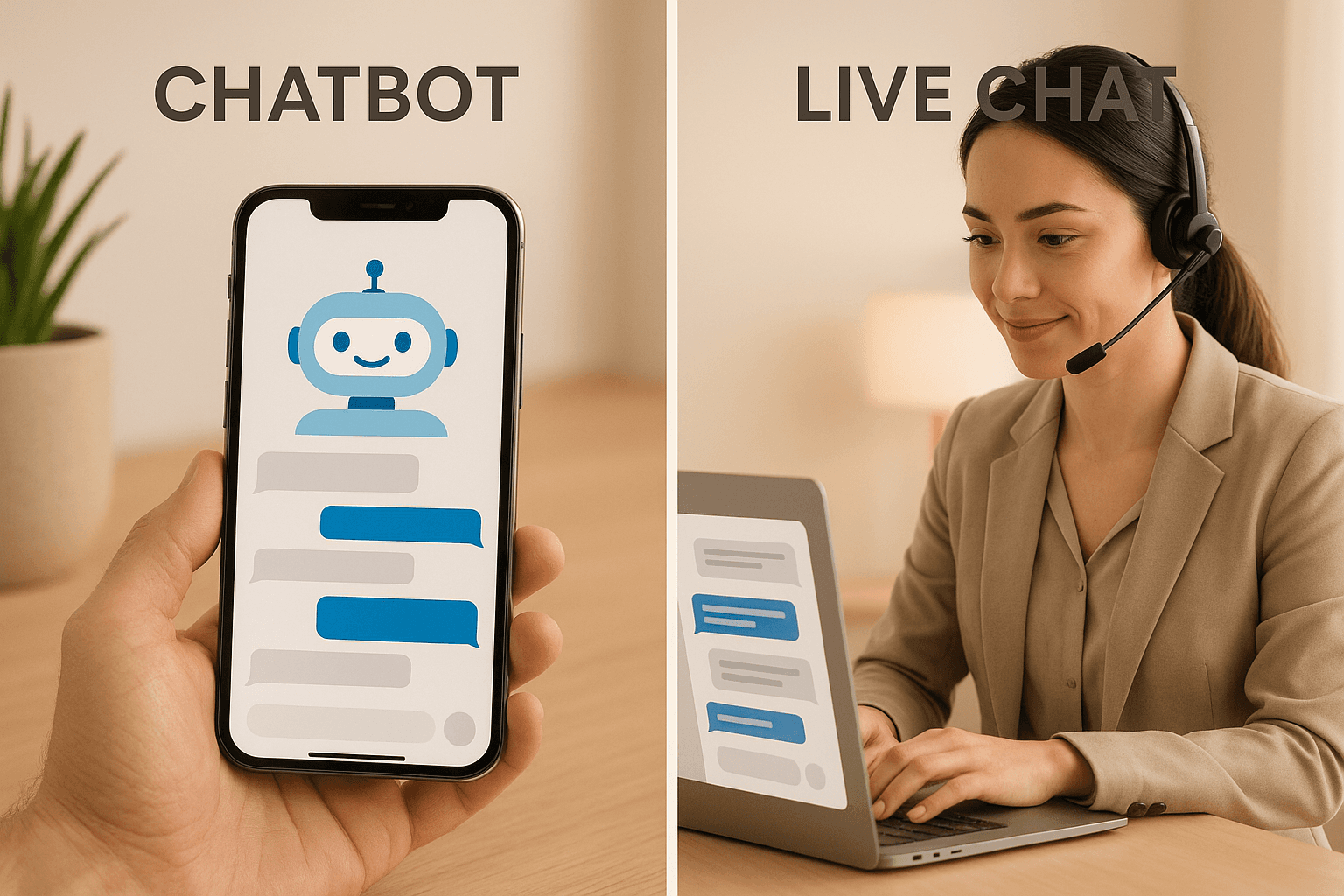 chatbot vs livechat
