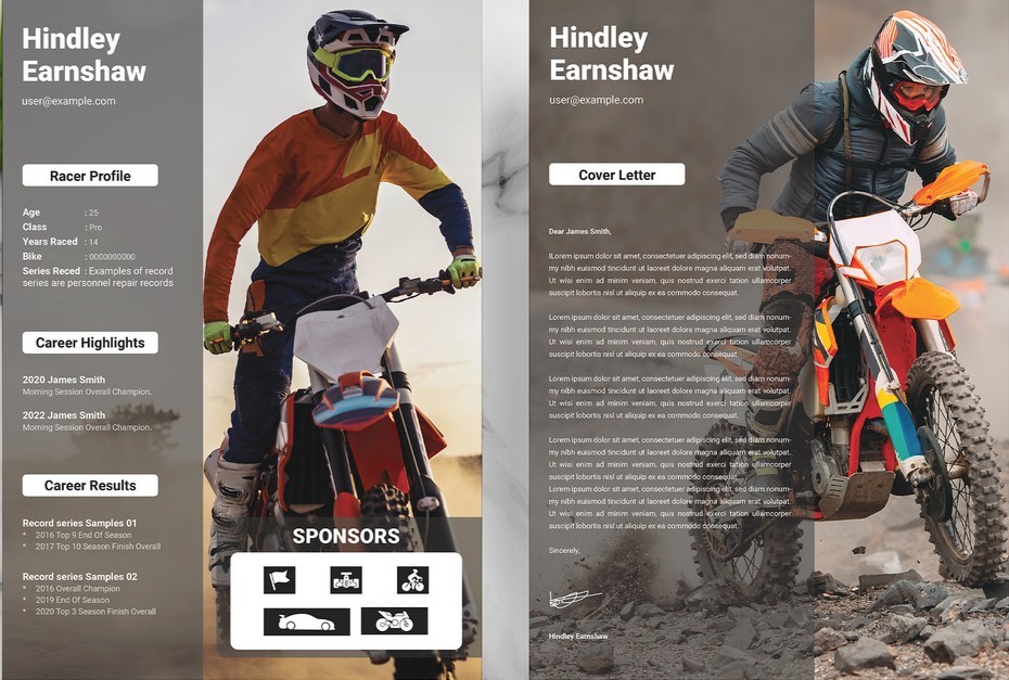 Exemplo perfil de atleta