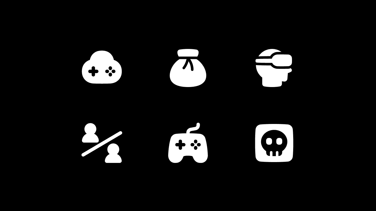 Plump Solid Gaming Icon Set