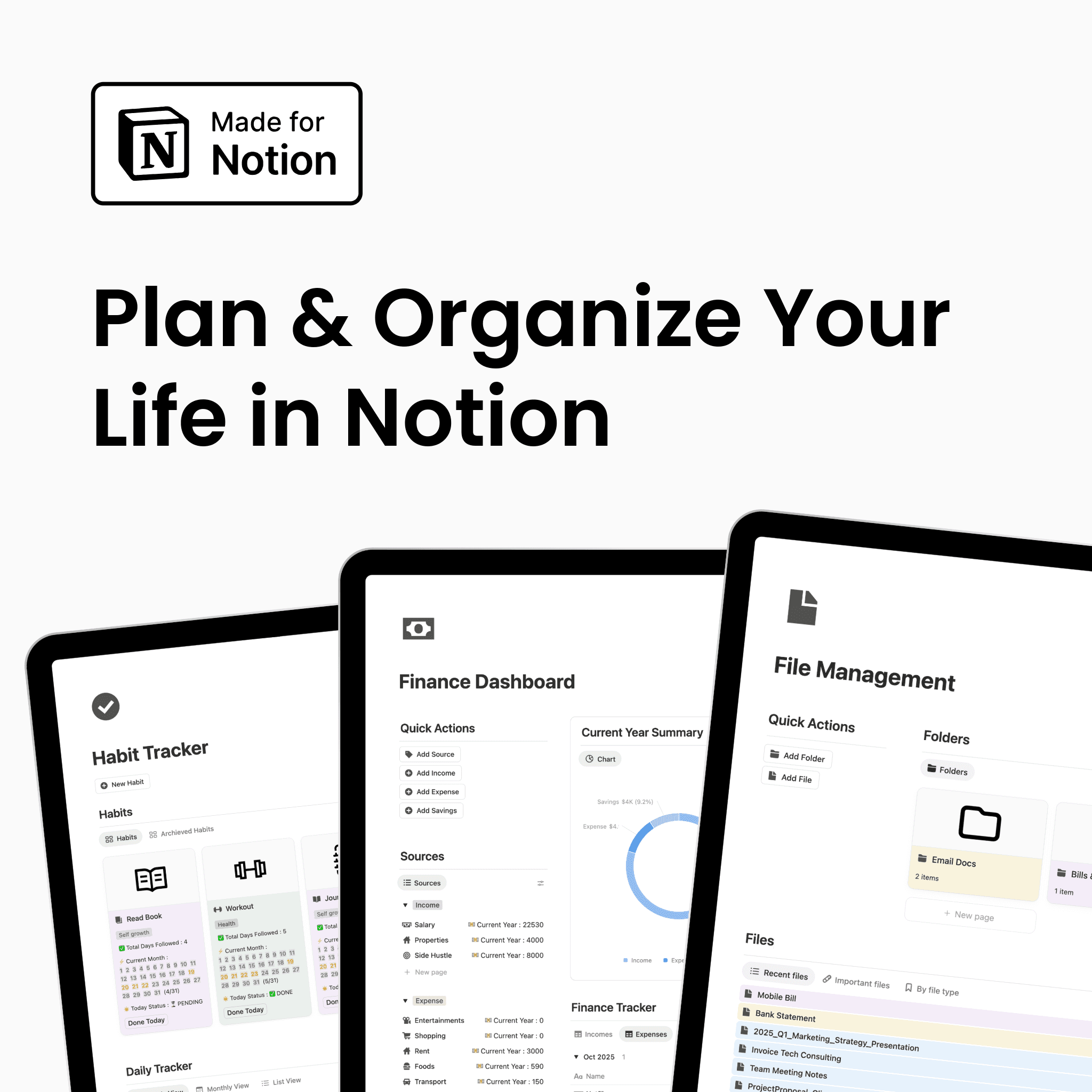 Personal Productivity Notion Bundle