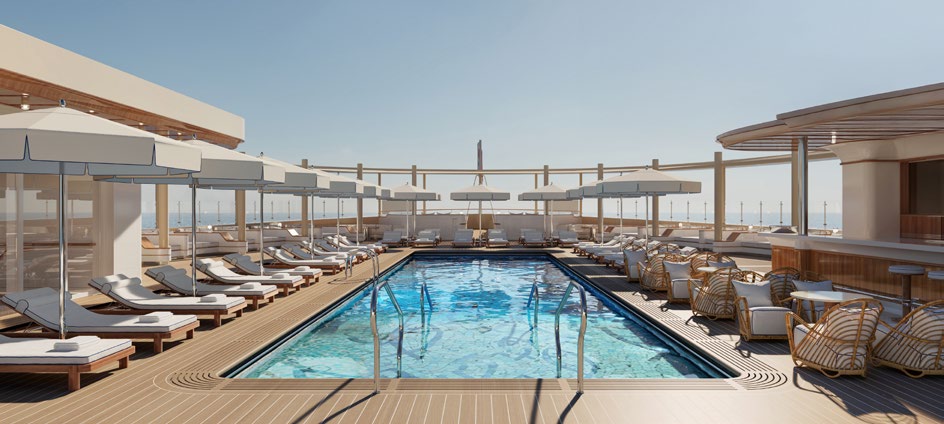 The pool deck