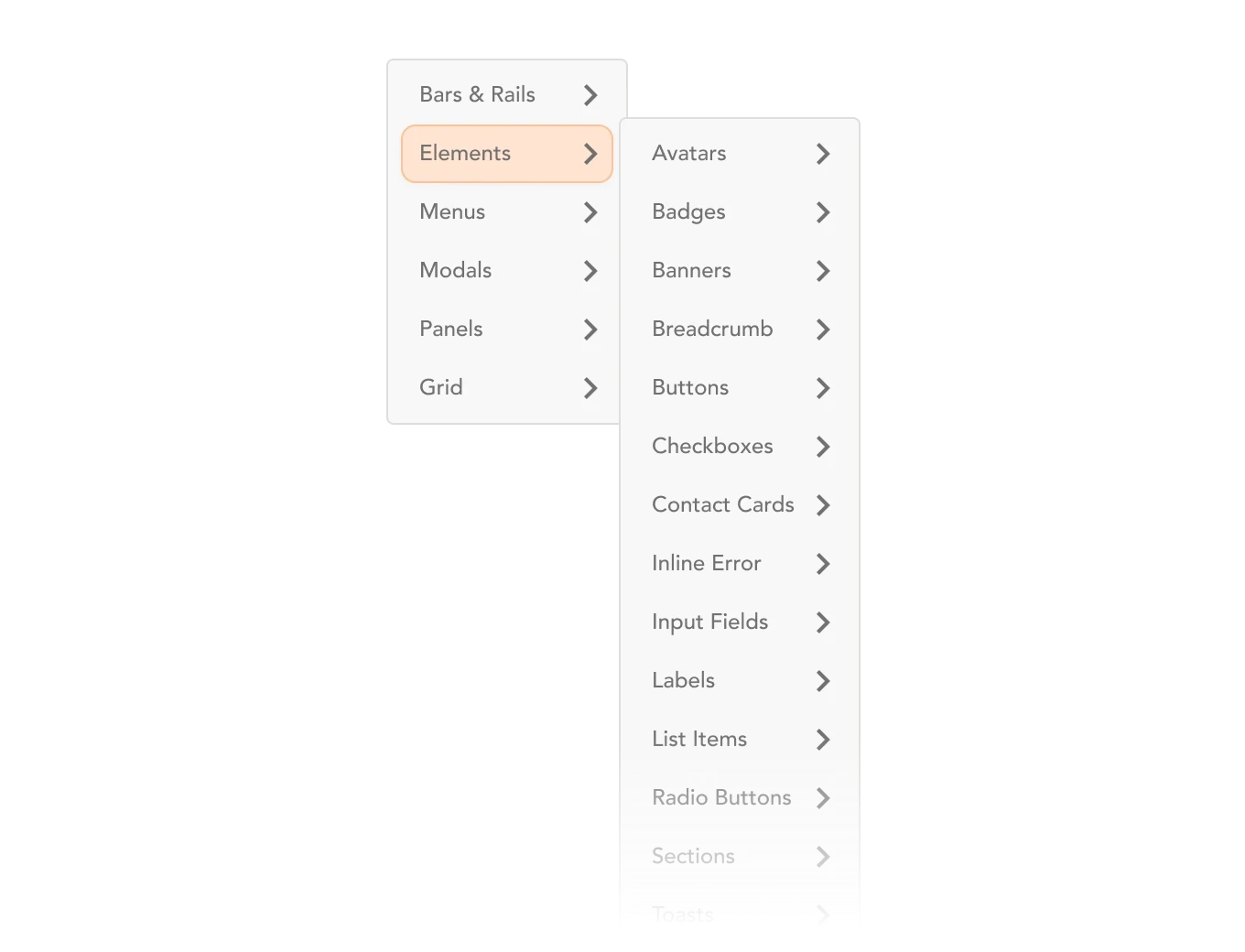 component structure in design tool