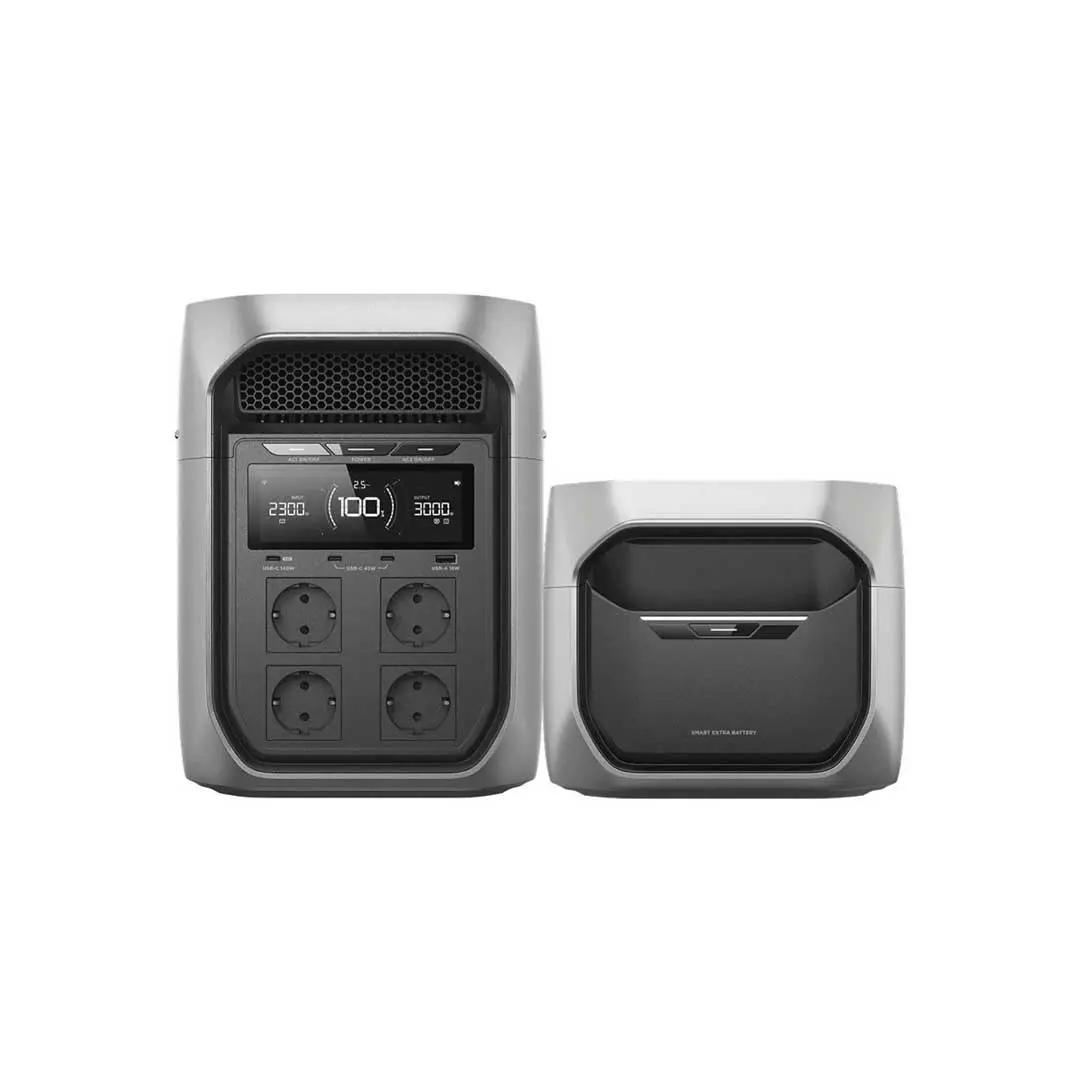 EcoFlow DELTA 3 Max Plus із додатковою акумуляторною батареєю, вигляд спереду