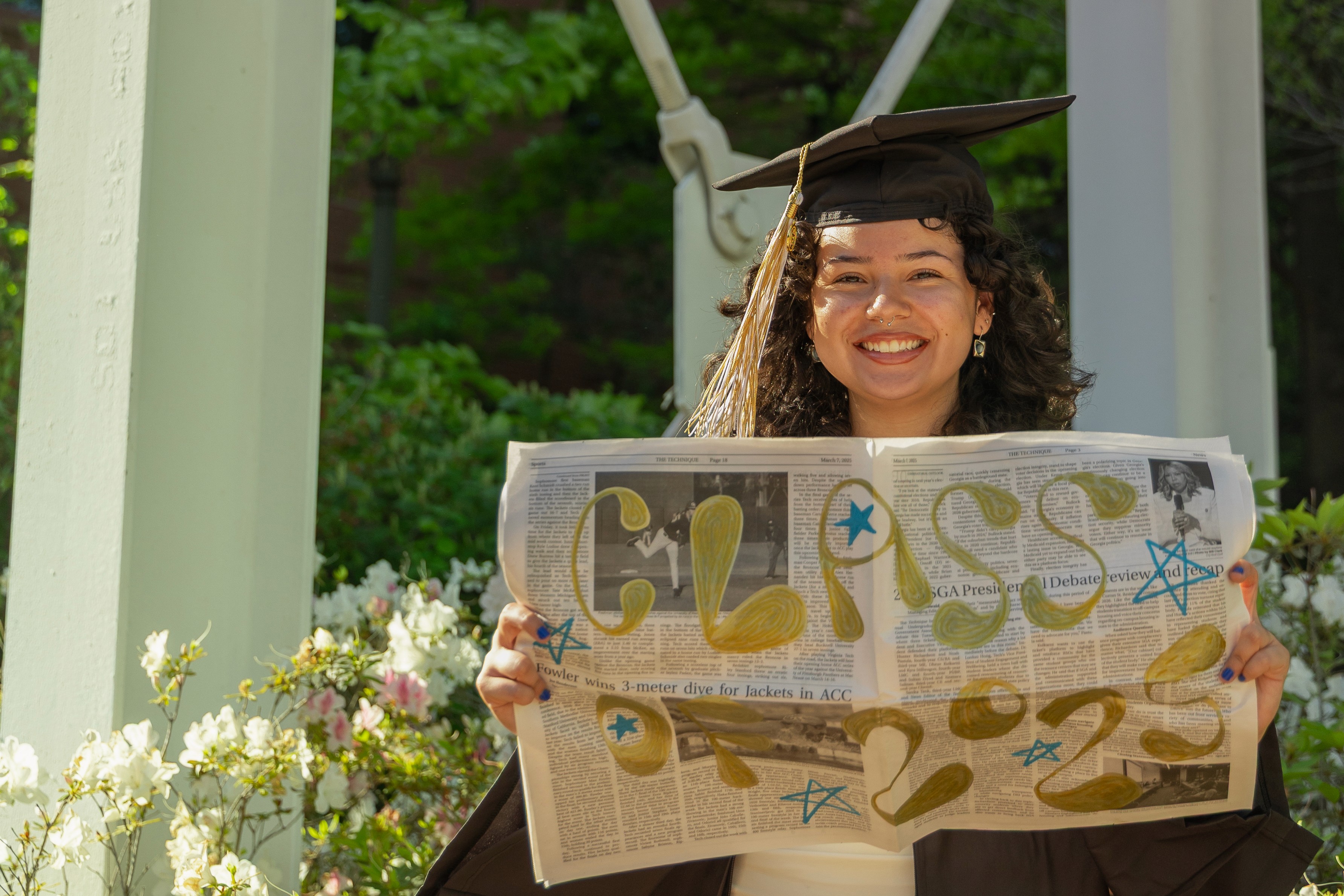 Spring Graduation Photos in Atlanta on Georgia Tech Campus