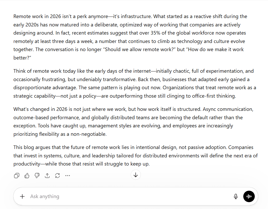 Chatgpt use case about Content Writing