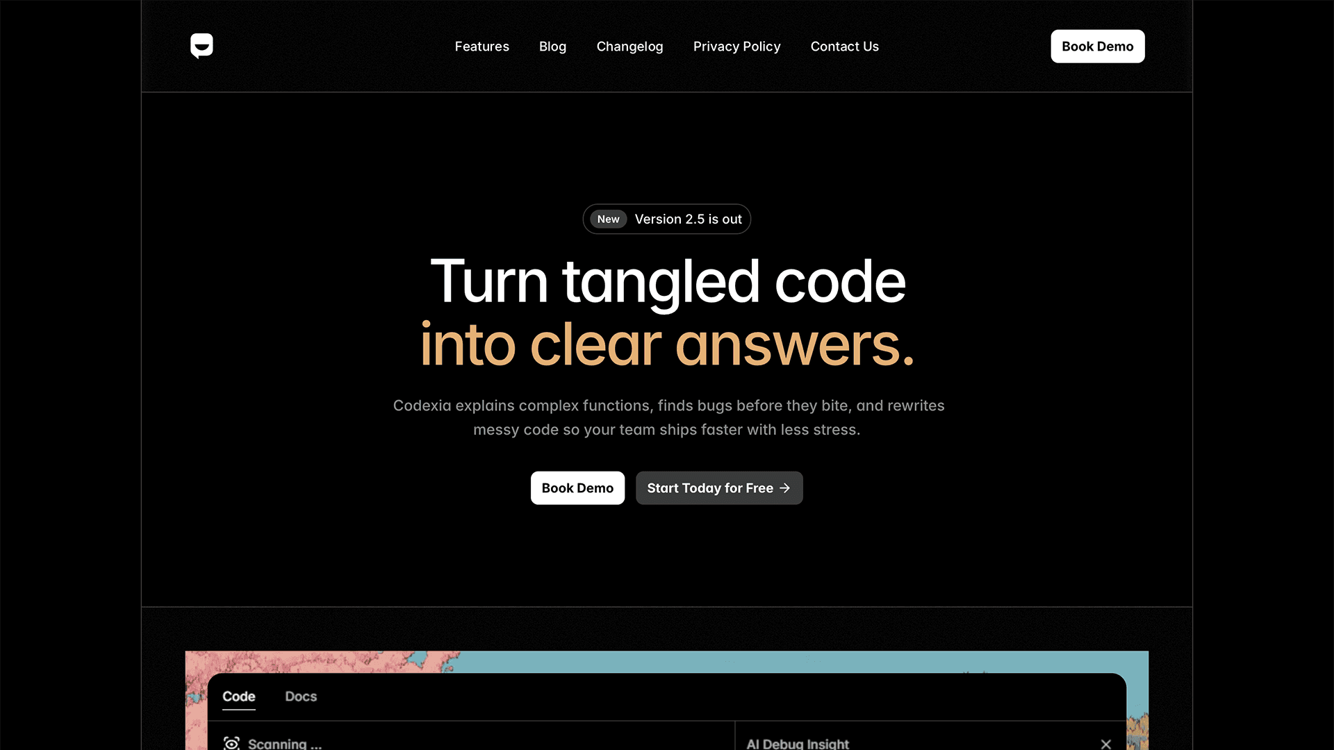 Codexia Framer template