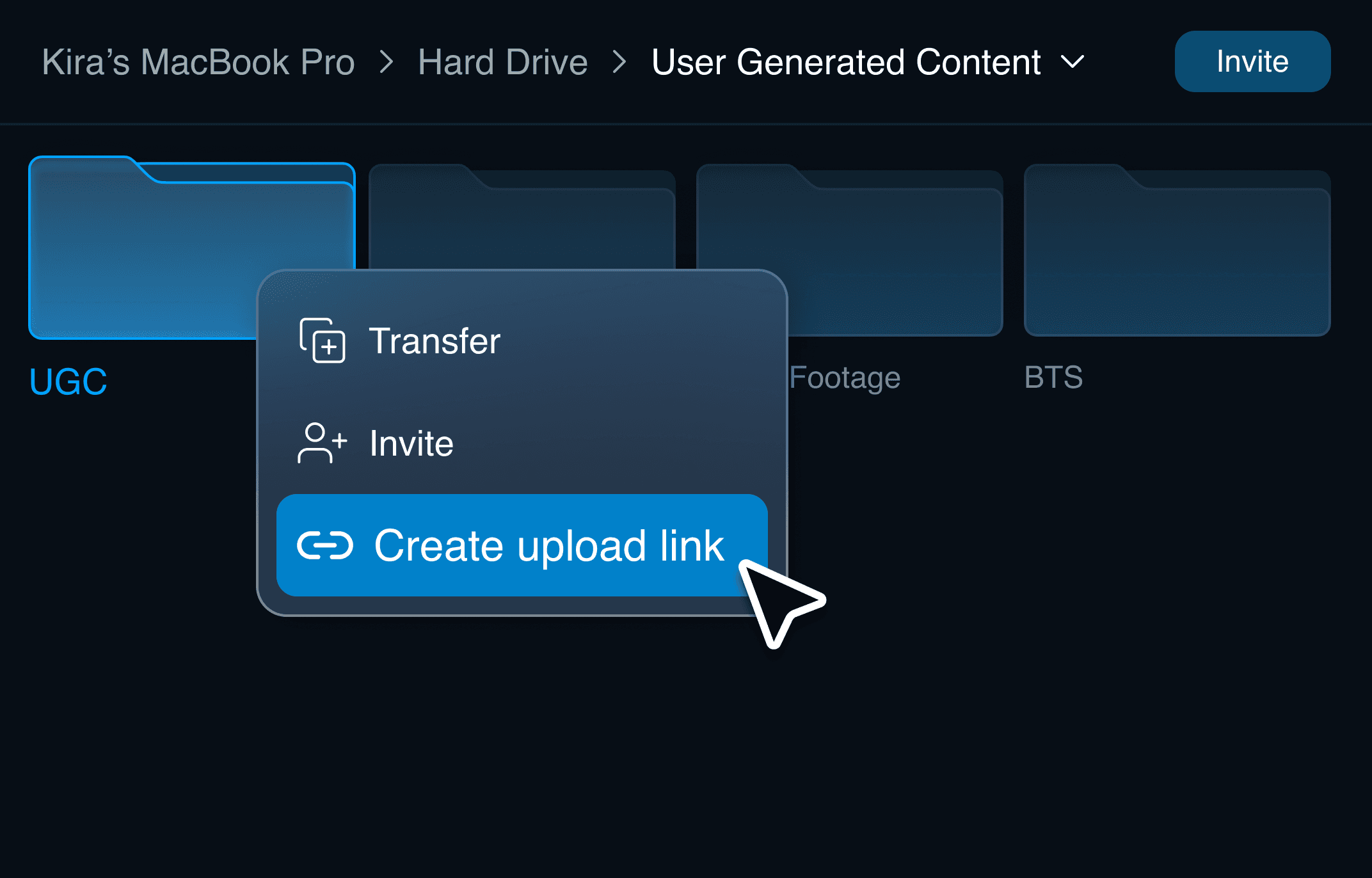 Create an upload link