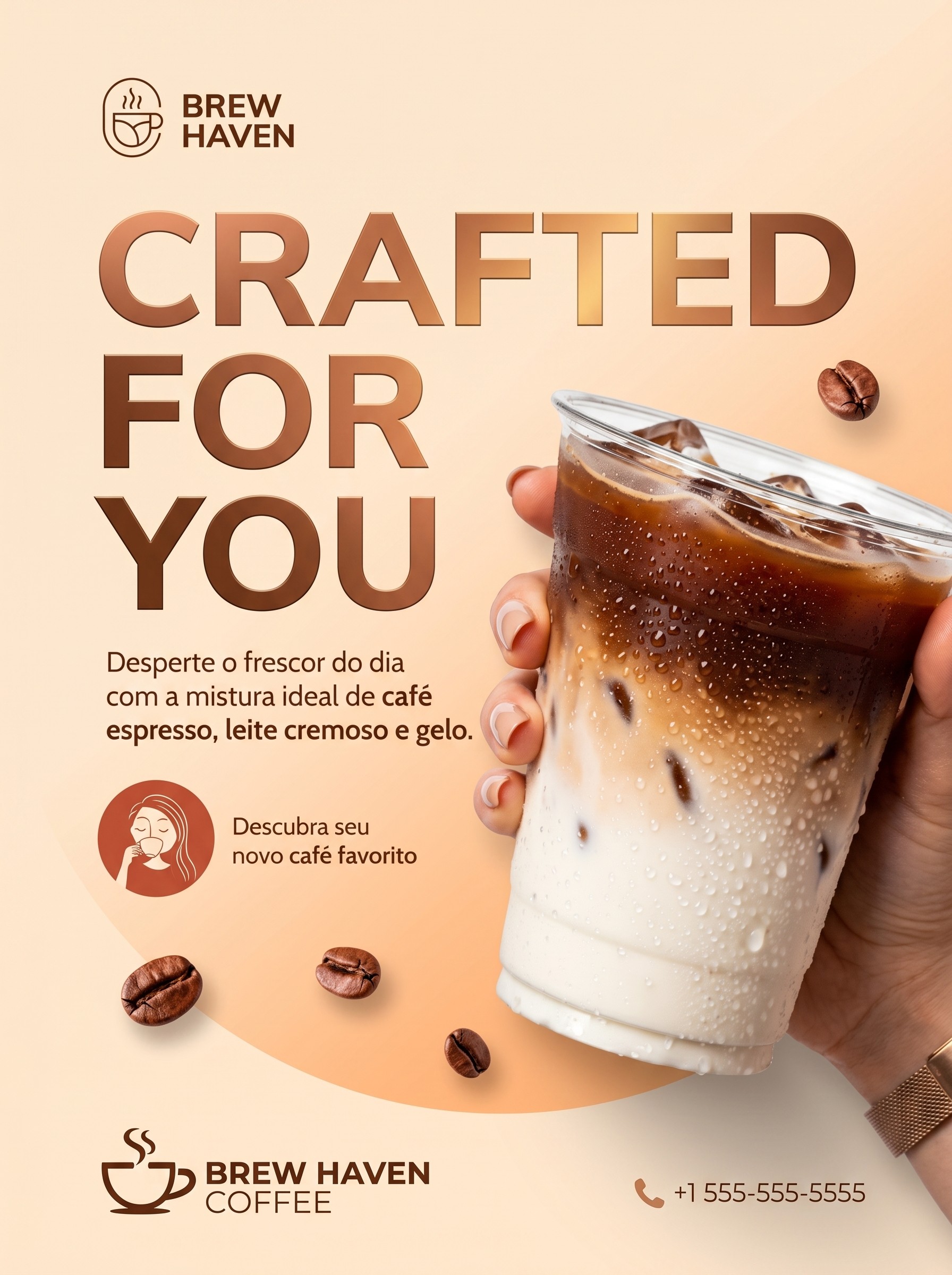 Brew Haven Coffee advertising poster
