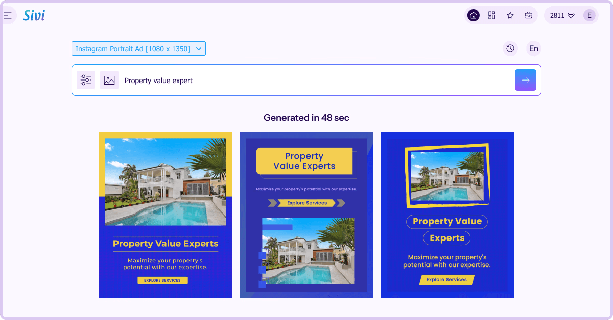 Sivi Instagram Ad Maker