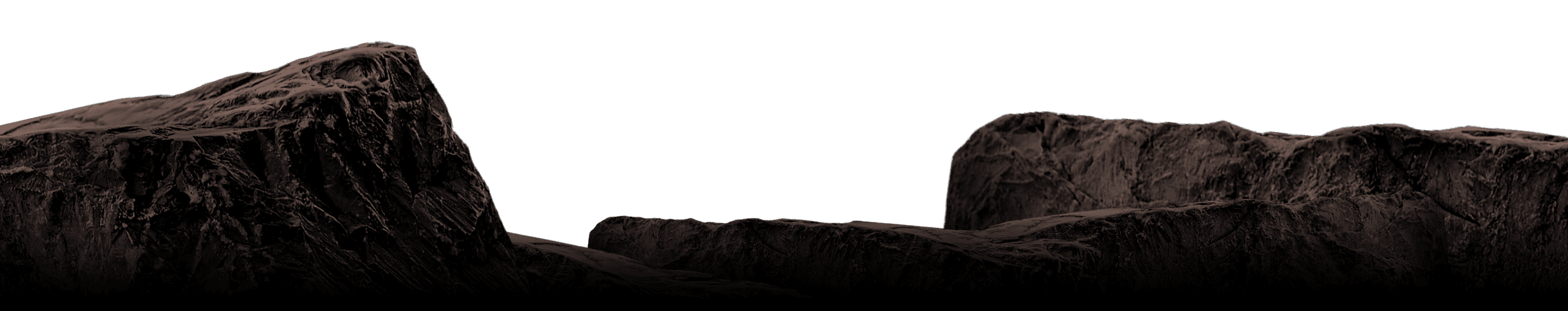 Dark foreground rocks