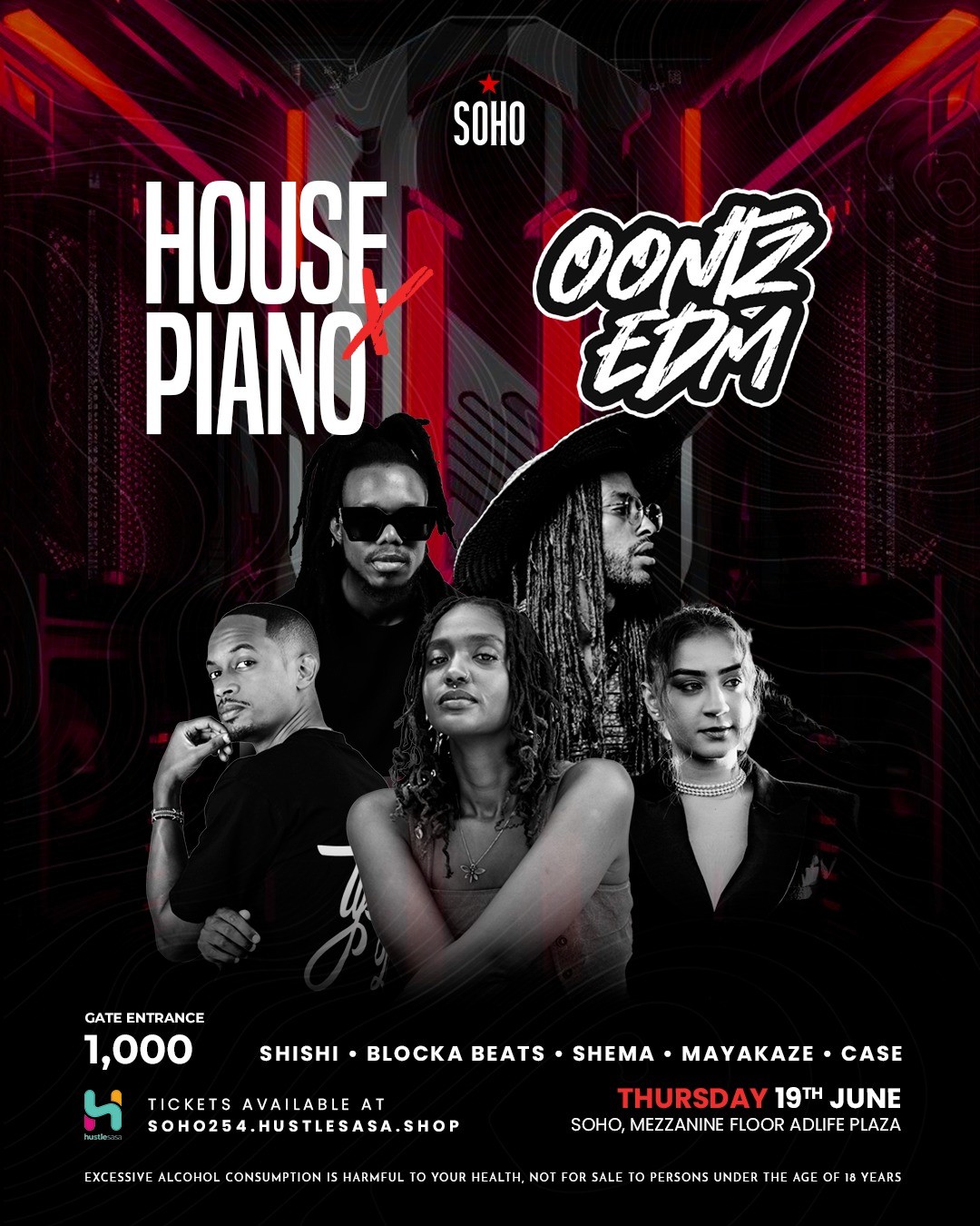 HOUSE PIANO OONTZ EDM POSTER