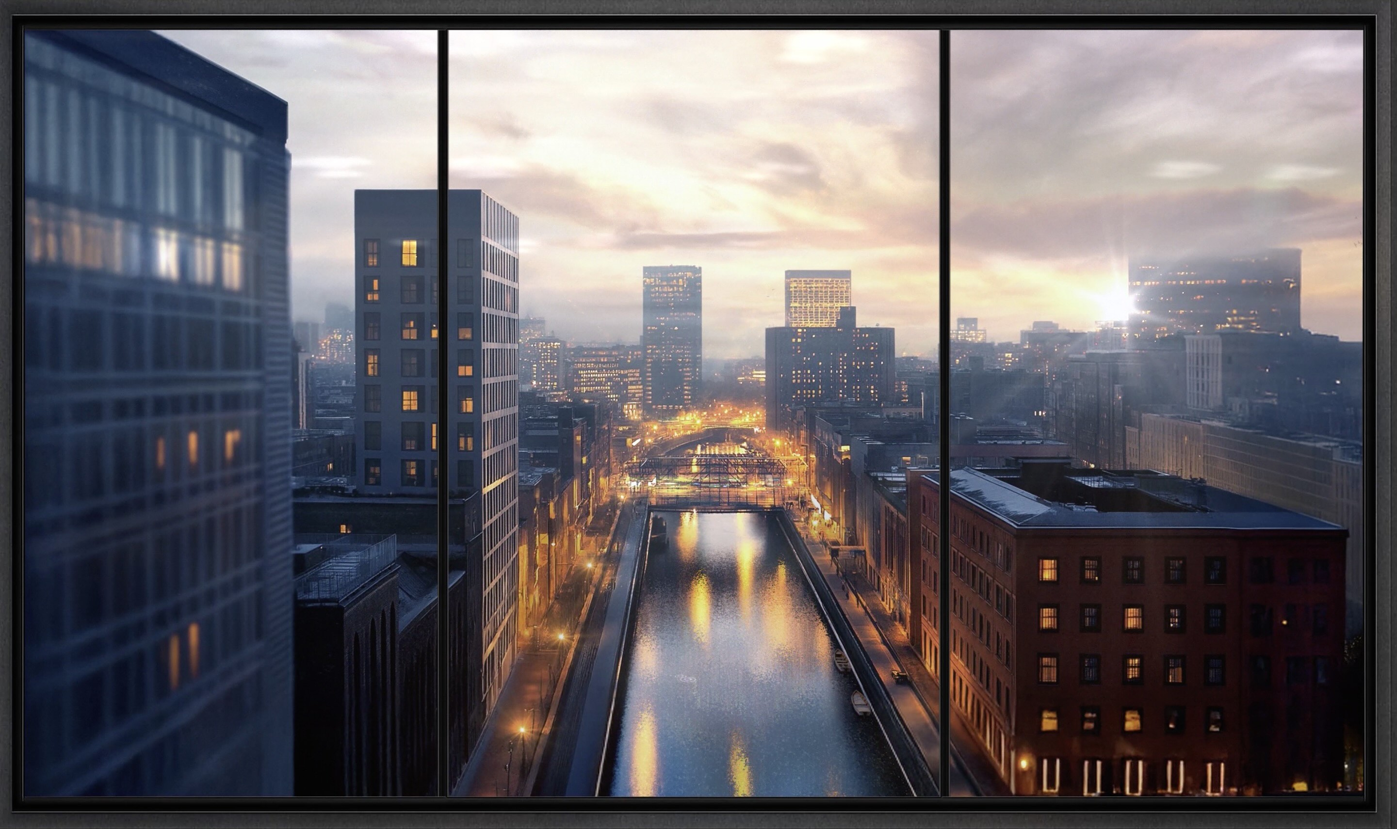 Digital cityscape view created for the AEG Perfect Kitchen media experience at IFA 2025.