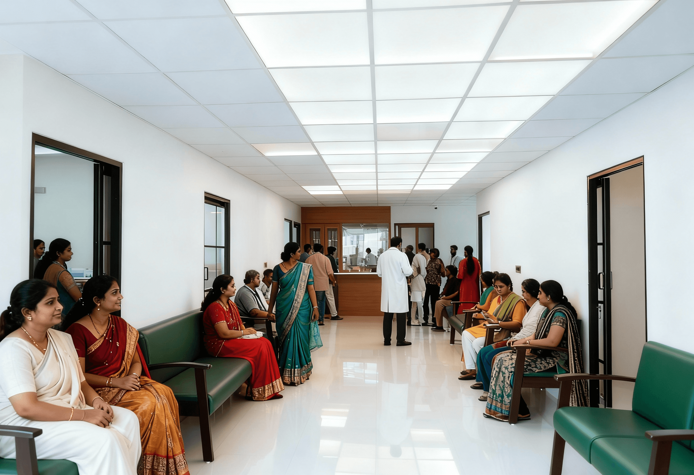 A person sits at a cluttered desk with blurred motion, surrounded by books and art, in a softly lit, creative workspace.