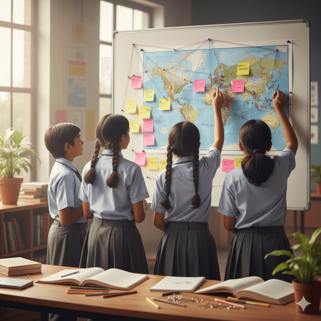 boy in academic gown standing beside girl in academic dress