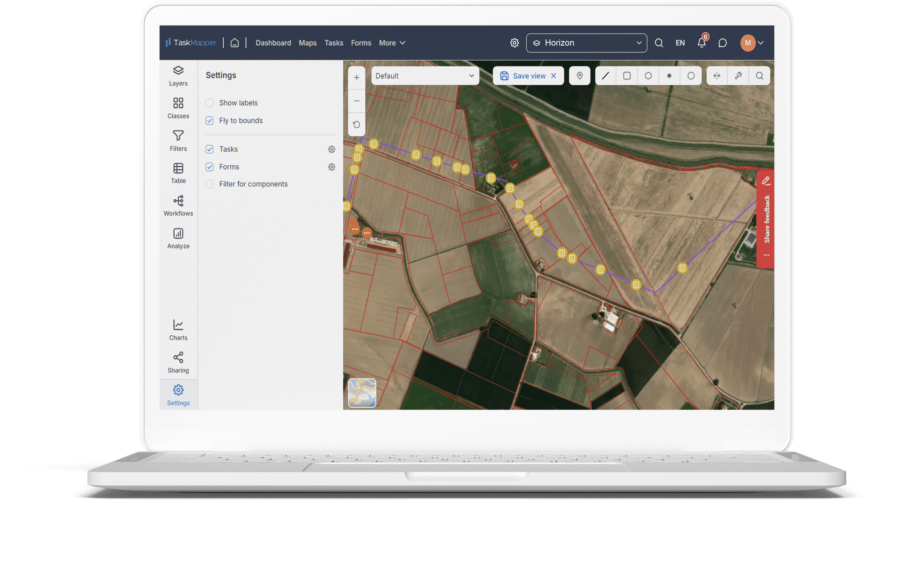 TaskMapper by SenseHawk for solar PV asset visualization and remote monitoring