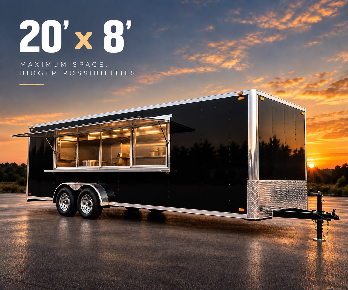 20 by 8 food trailer