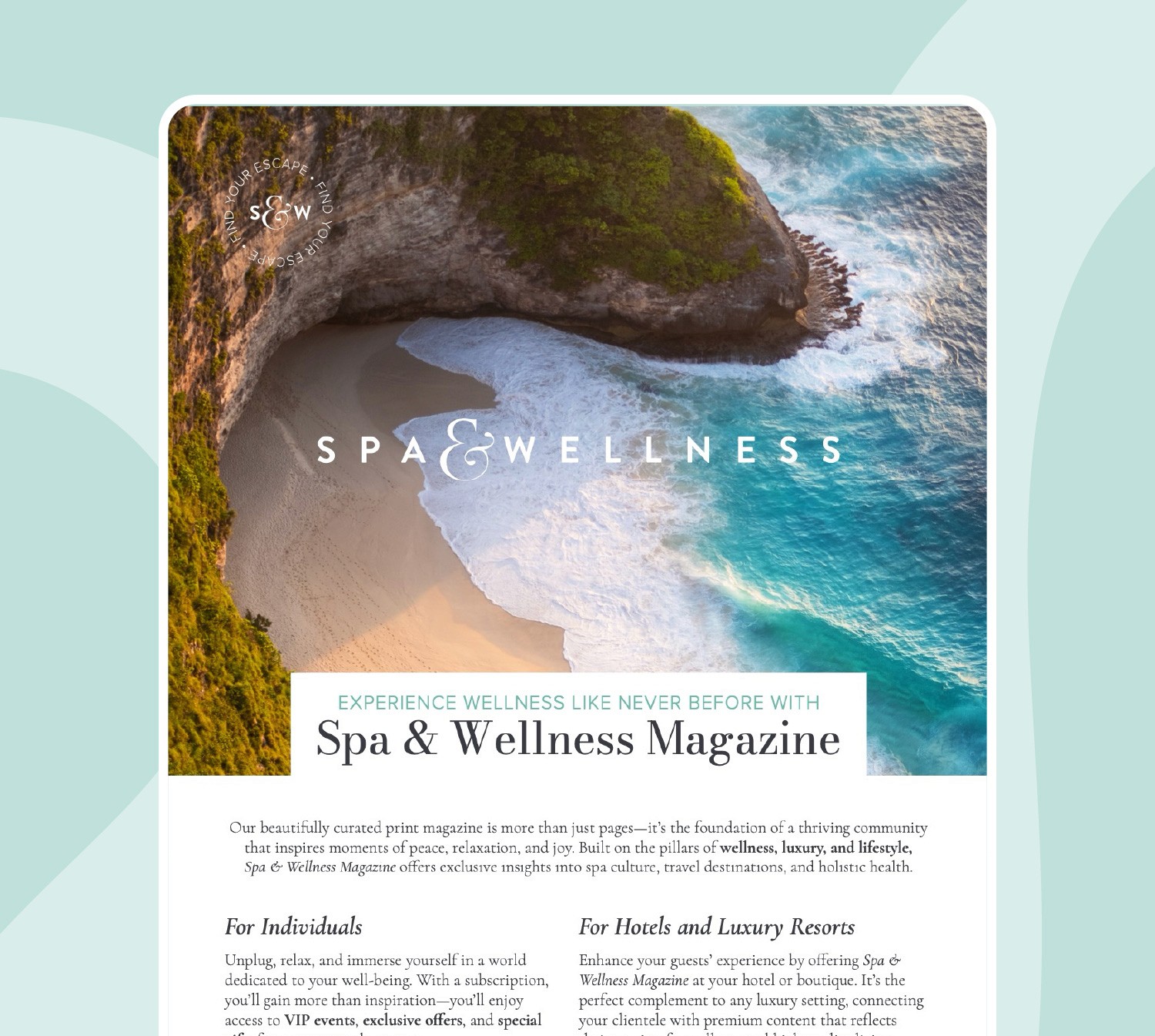 Print Ad Spa & Wellness