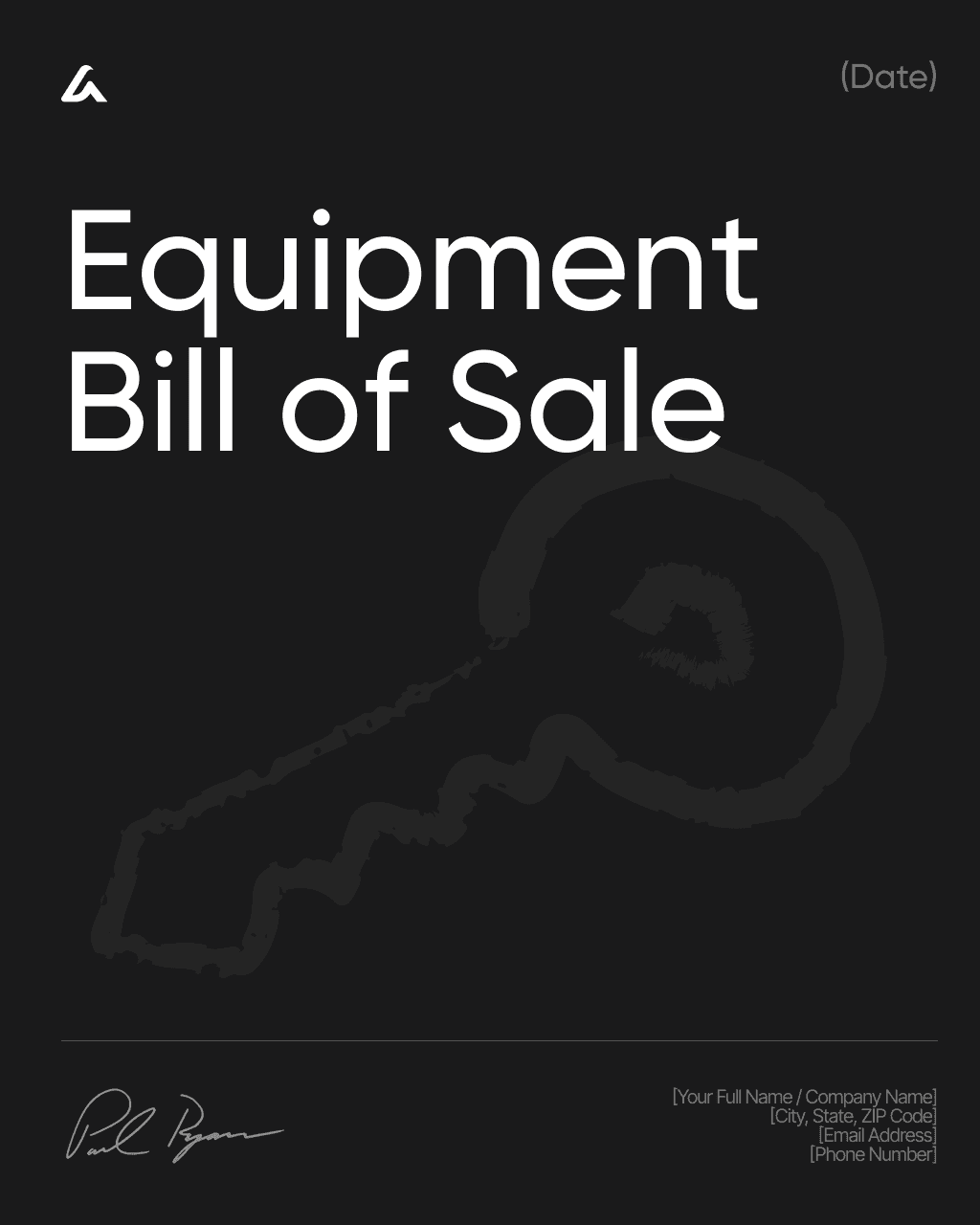 Equipment Bill of Sale