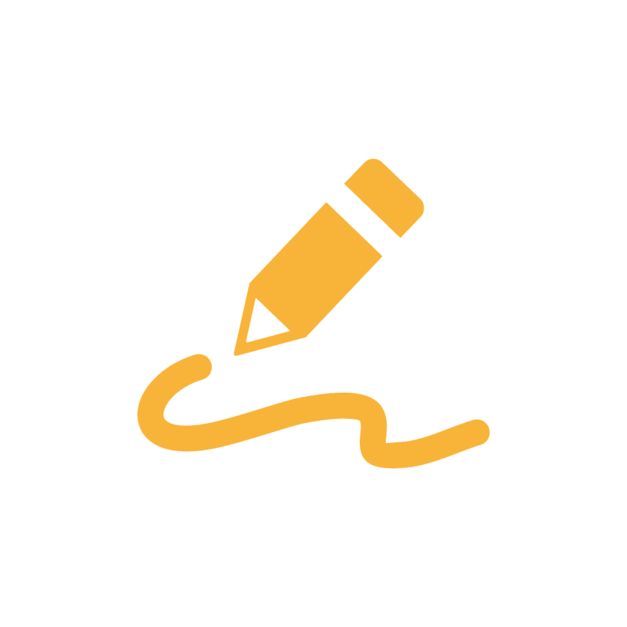 Grafik zur Visualisierung einer Vertragsunterschrift mit einem Stift