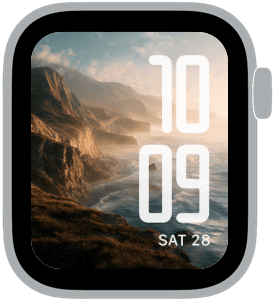 coastline fm Apple Watch face preview 5 featuring summer.