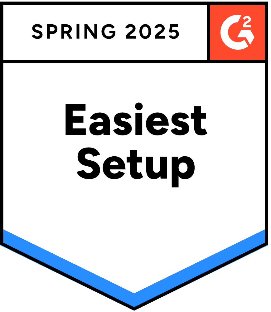 G2 Spring 2025 badge recognizing Xmind for easiest setup