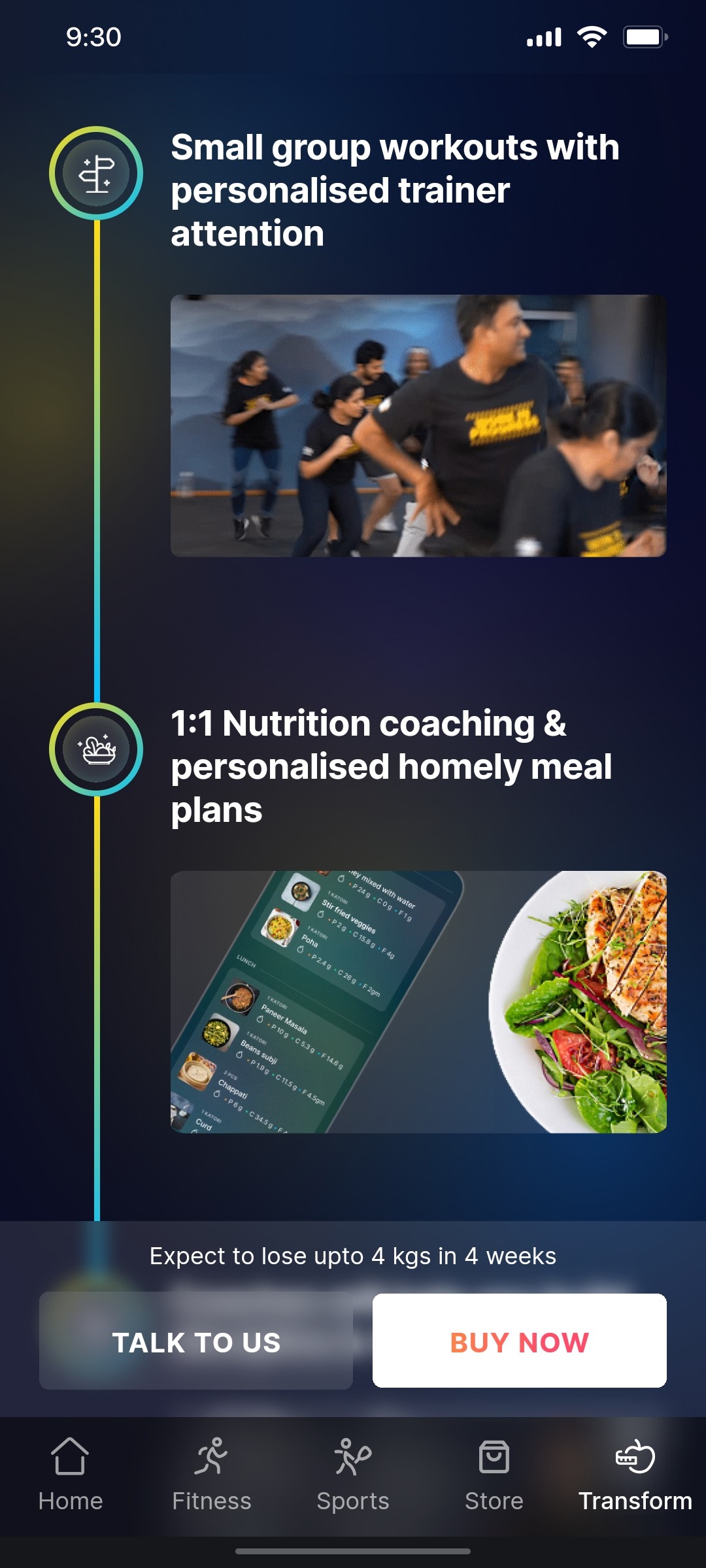 Cult.fit App Buy Now Screen