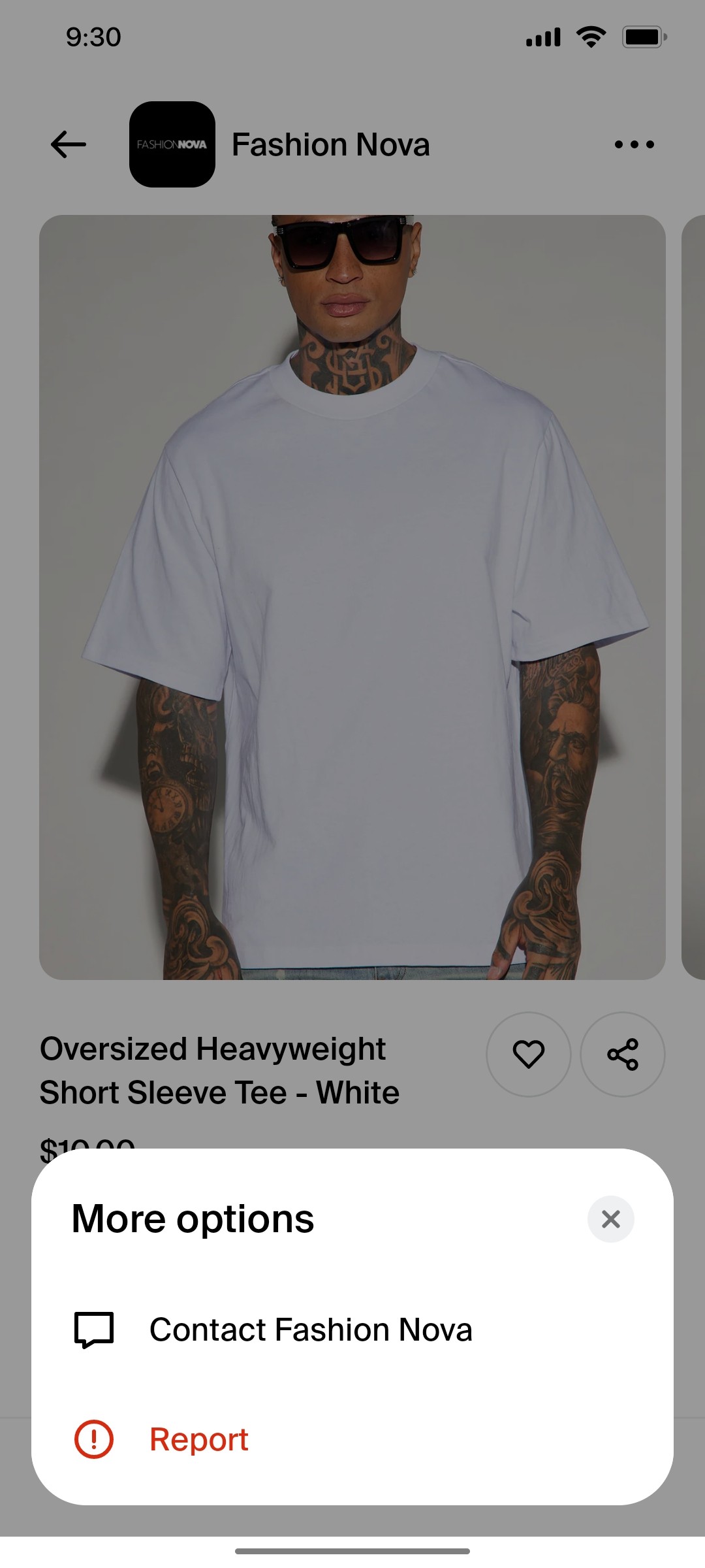 Shop App More Option Screen