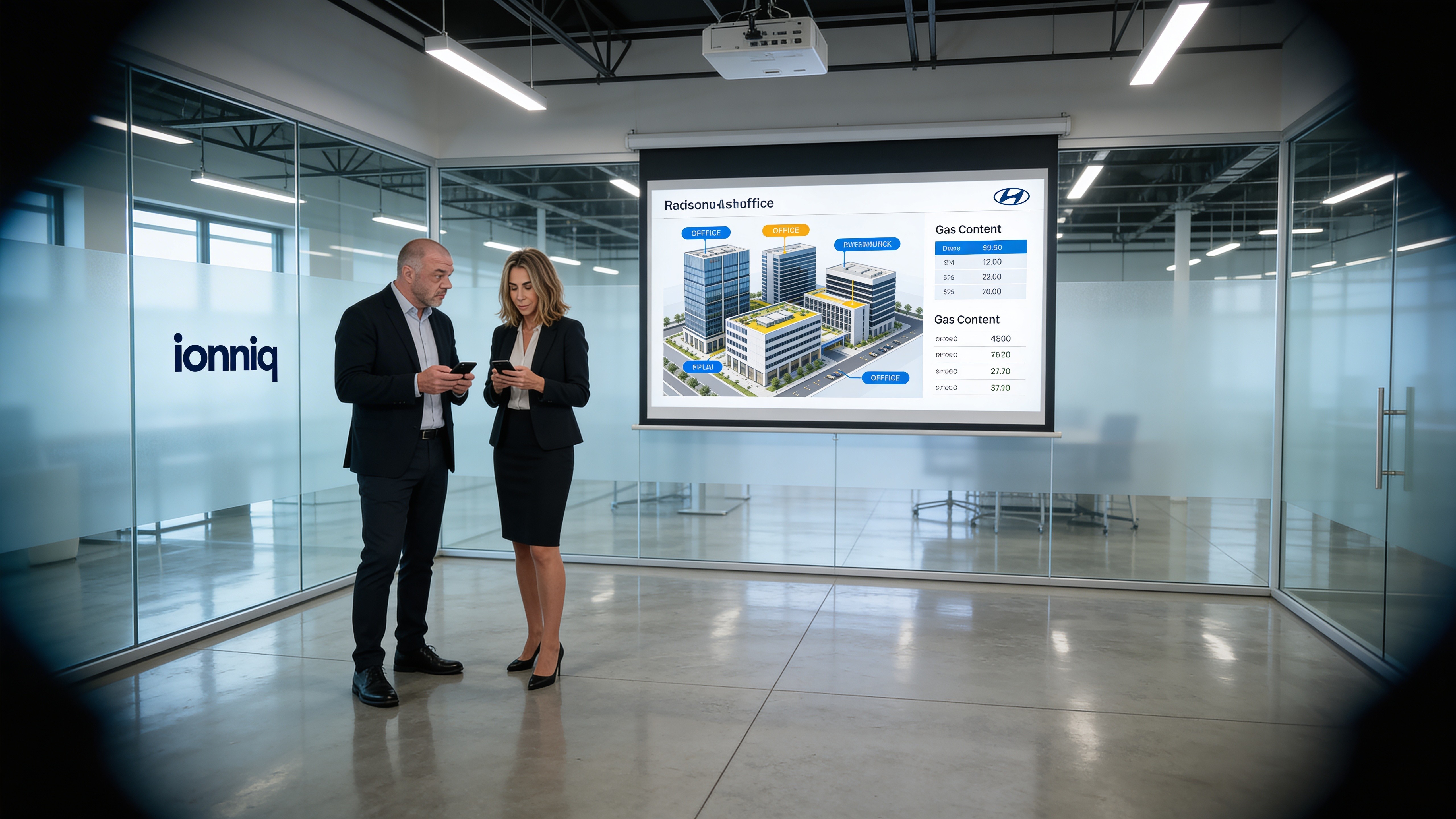 Three people in conversation with warm lighting, including a person wearing a hat and another person wrapped in what appears to be a textured shawl or sweater.