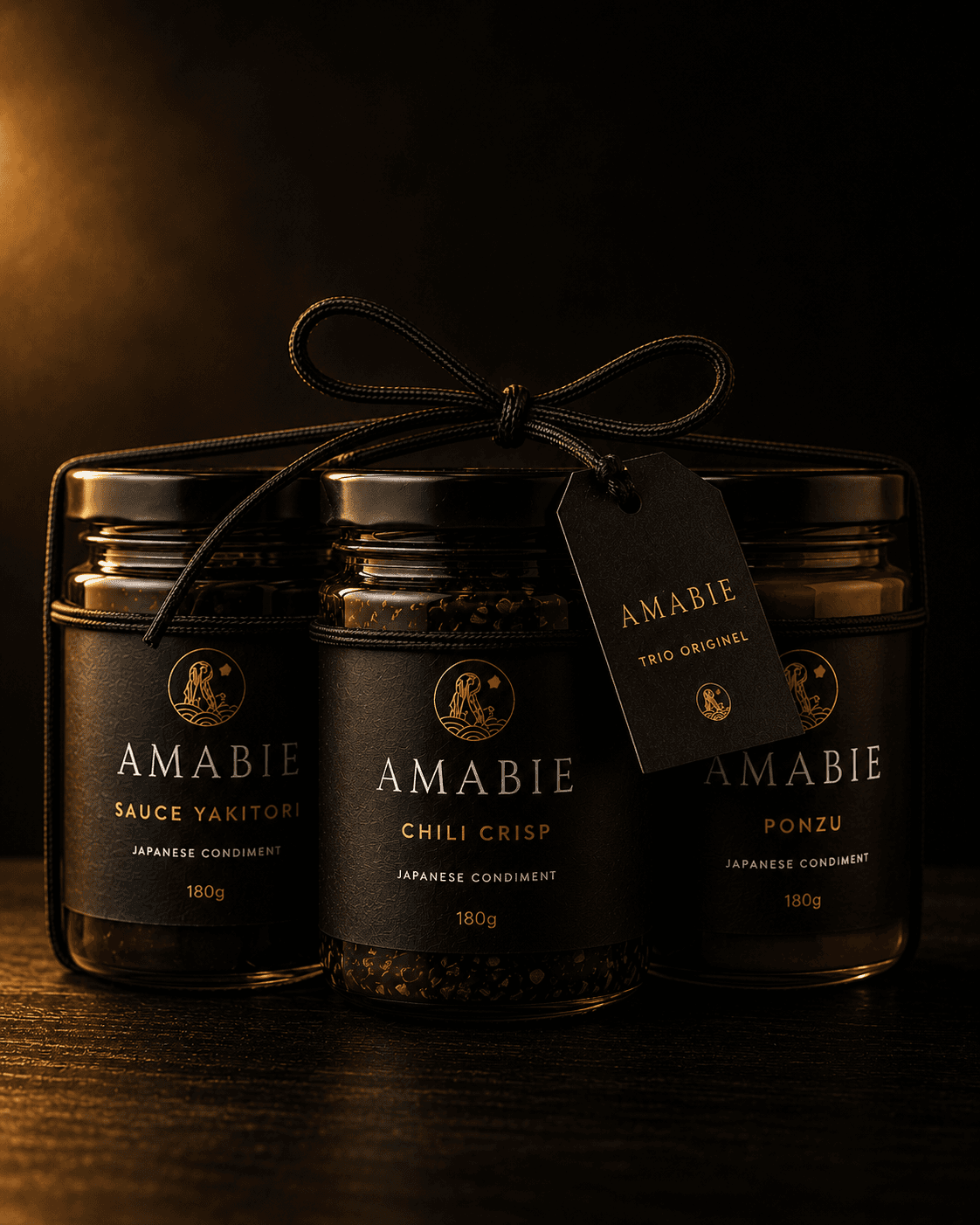 AMABIE Trio Originel — Sauce Yakitori, Chili Crisp, Ponzu